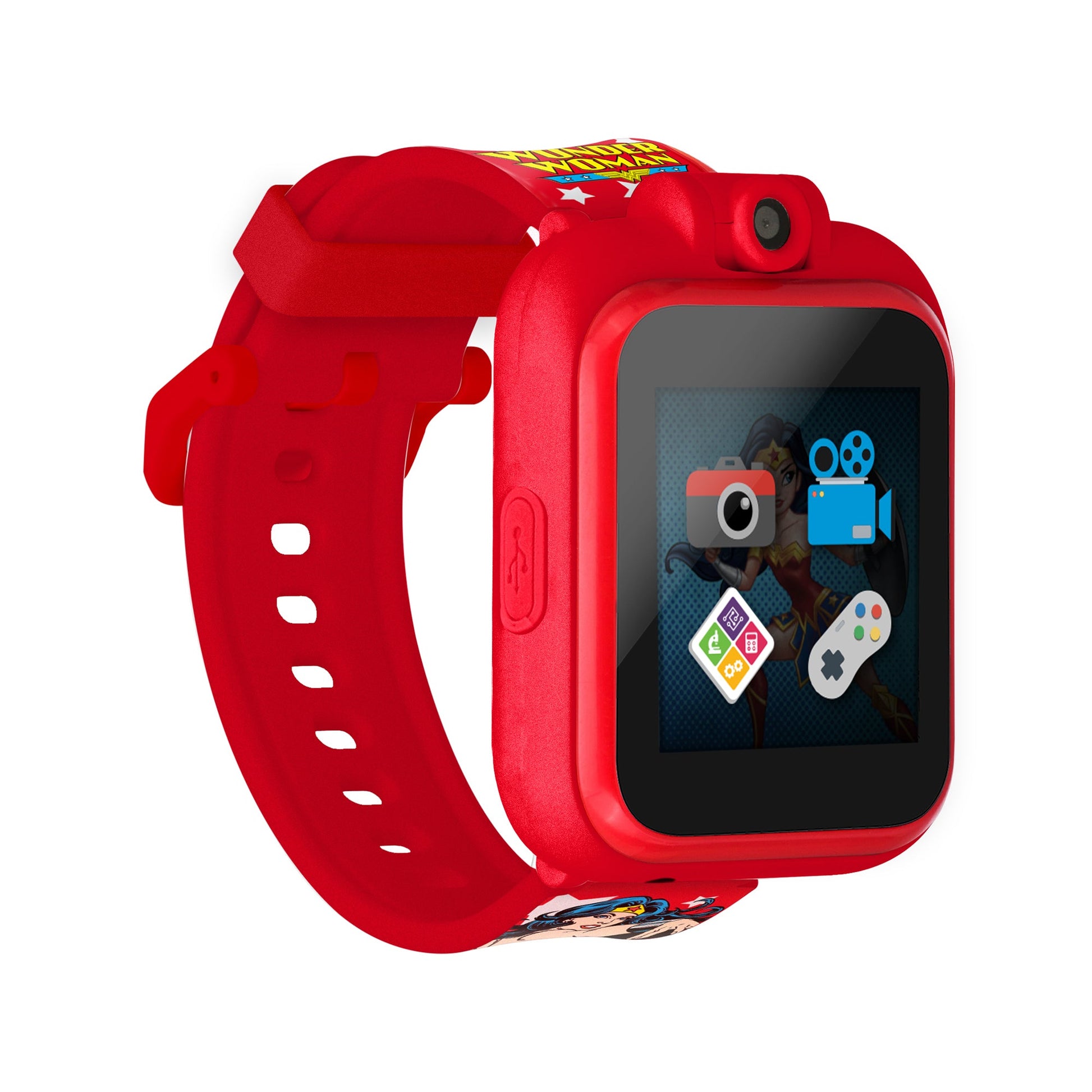 DC Comics PlayZoom 2 Kids Smartwatch: Red Wonder Woman Star Graphic affordable smart watch