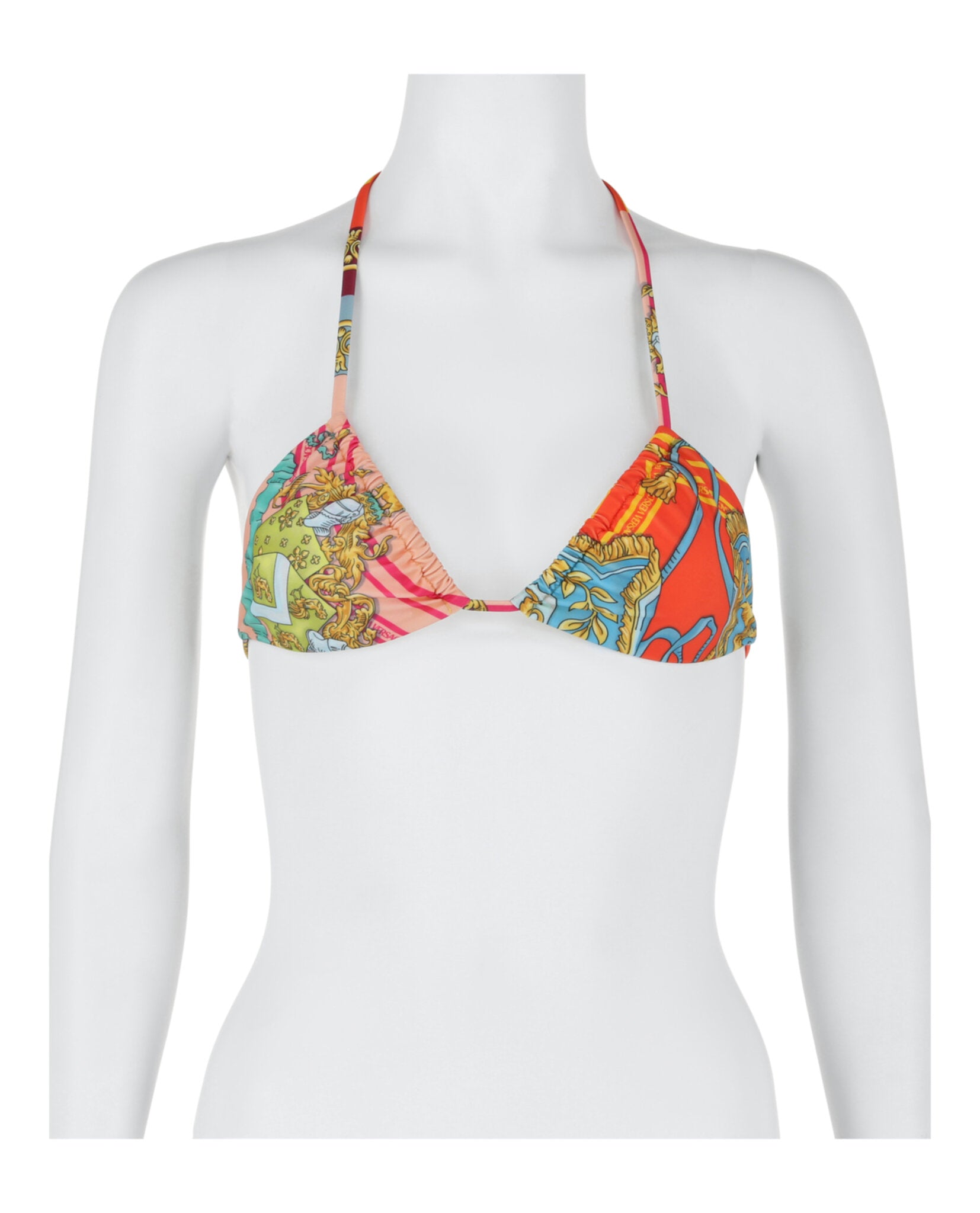 title:Versace Royal Rebellion Triangle Bikini Top;color:Multi