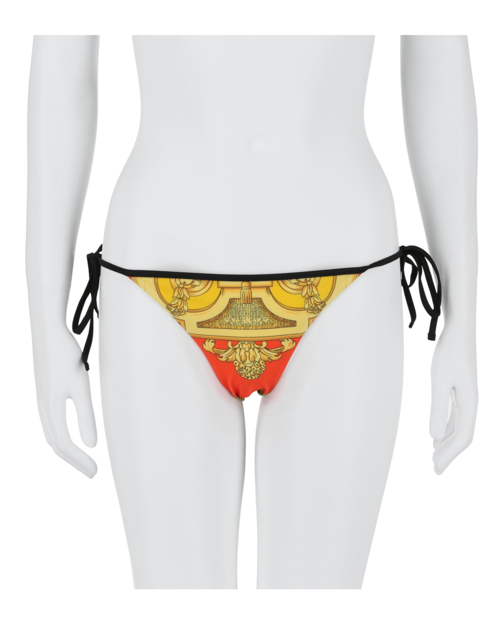 title:Versace Barocco Goddess Bikini Bottoms;color:Multi green