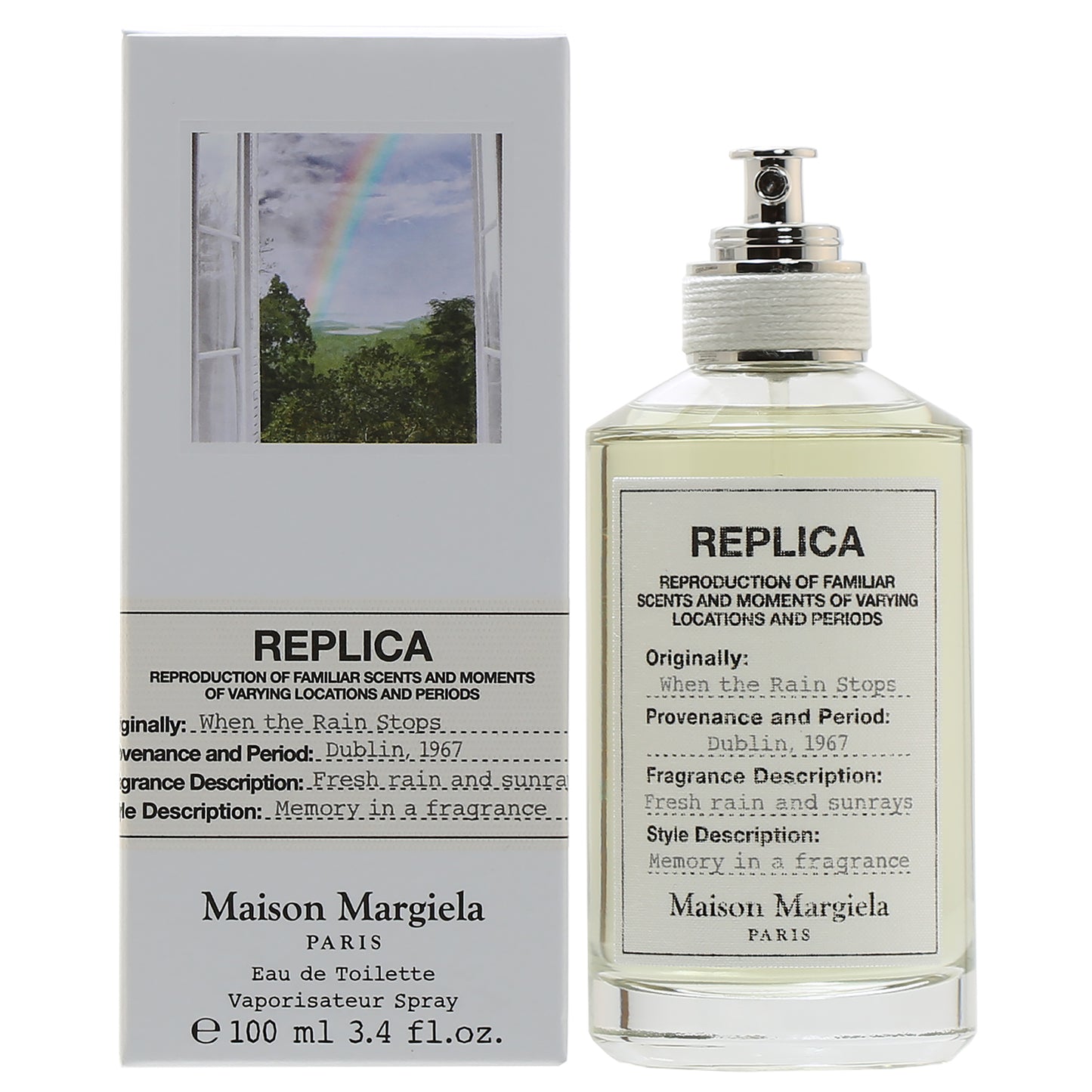 title:REPLICA WHEN THE RAIN STOPS by MAISON MARGIELA EDT SPRAY UNISEX 3.4 OZ;color:not applicable