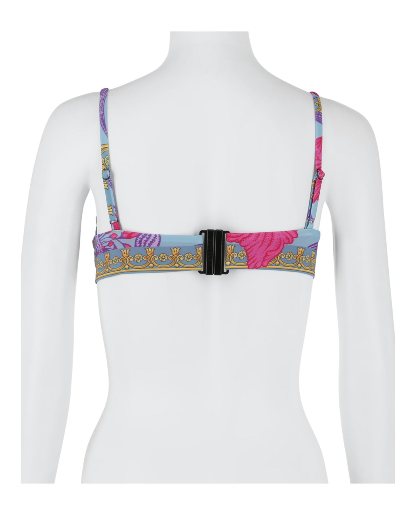 title:Versace Bouquet Printed Molded Bikini Top;color:Multi