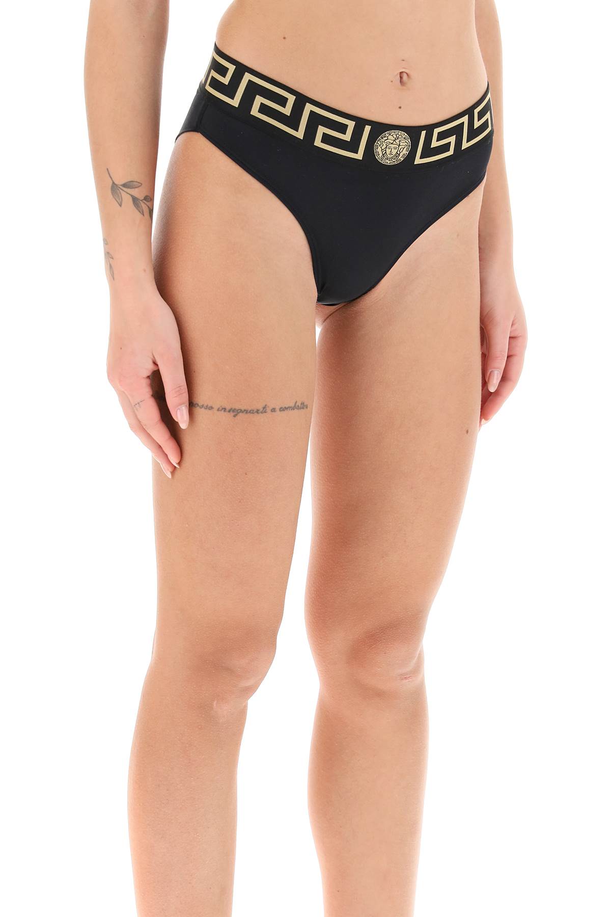 Versace Bikini Bottom With Greca Band