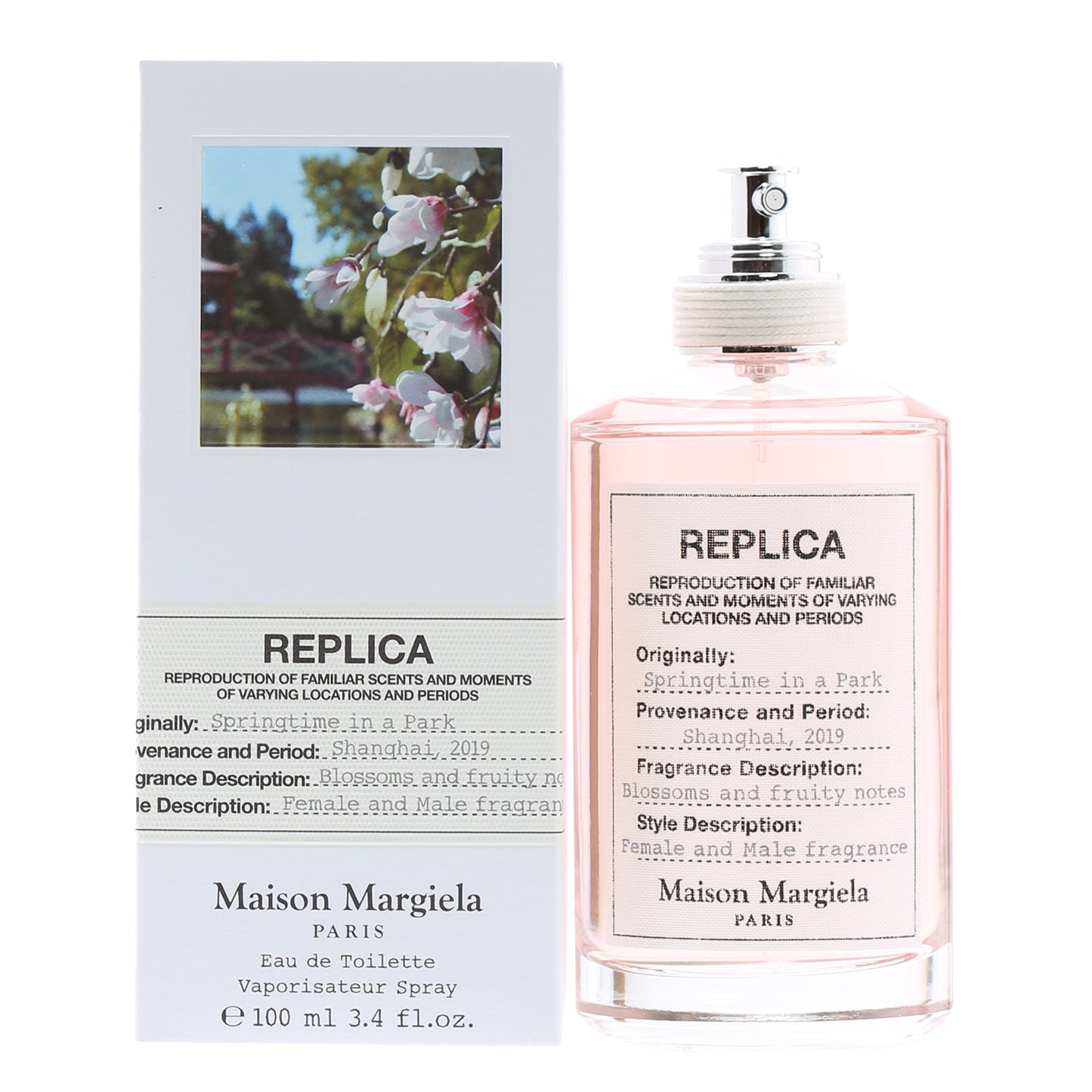 title:REPLICA SPRINGTIME IN THE PARK BY MAISON MARGIELA EDT SPRAY (UNISEX) 3.4 OZ;color:not applicable