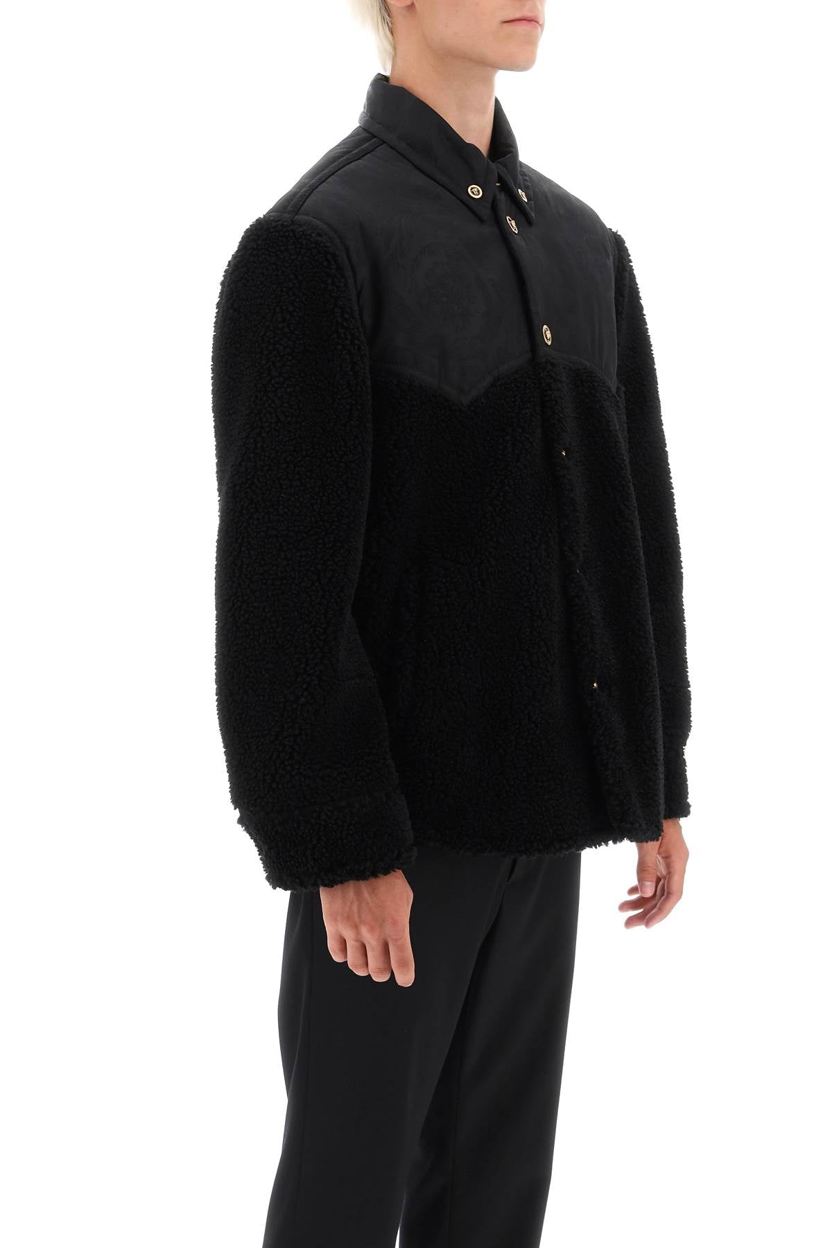 Versace Barocco Silhouette Fleece Jacket