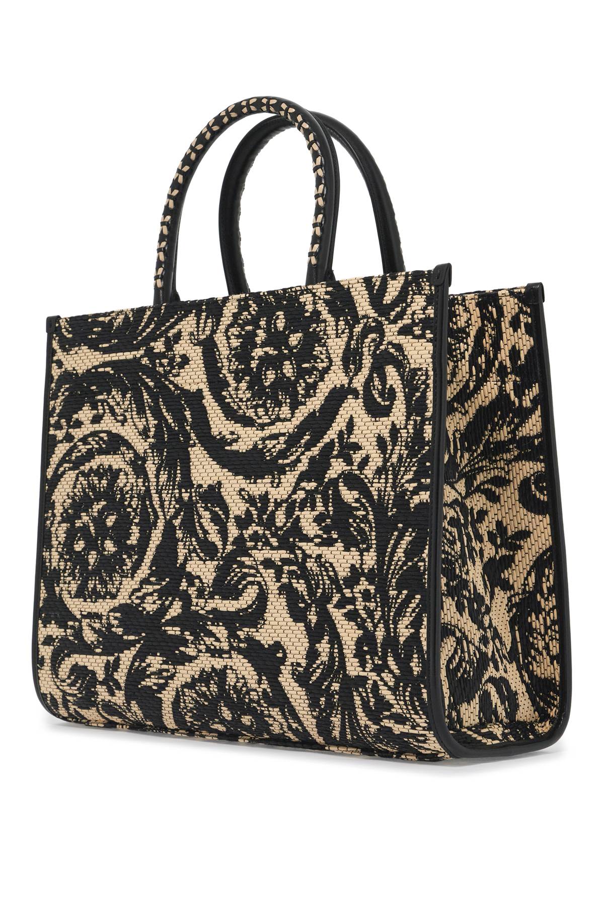 Versace Medium Athena Barocco Tote Bag In Raff