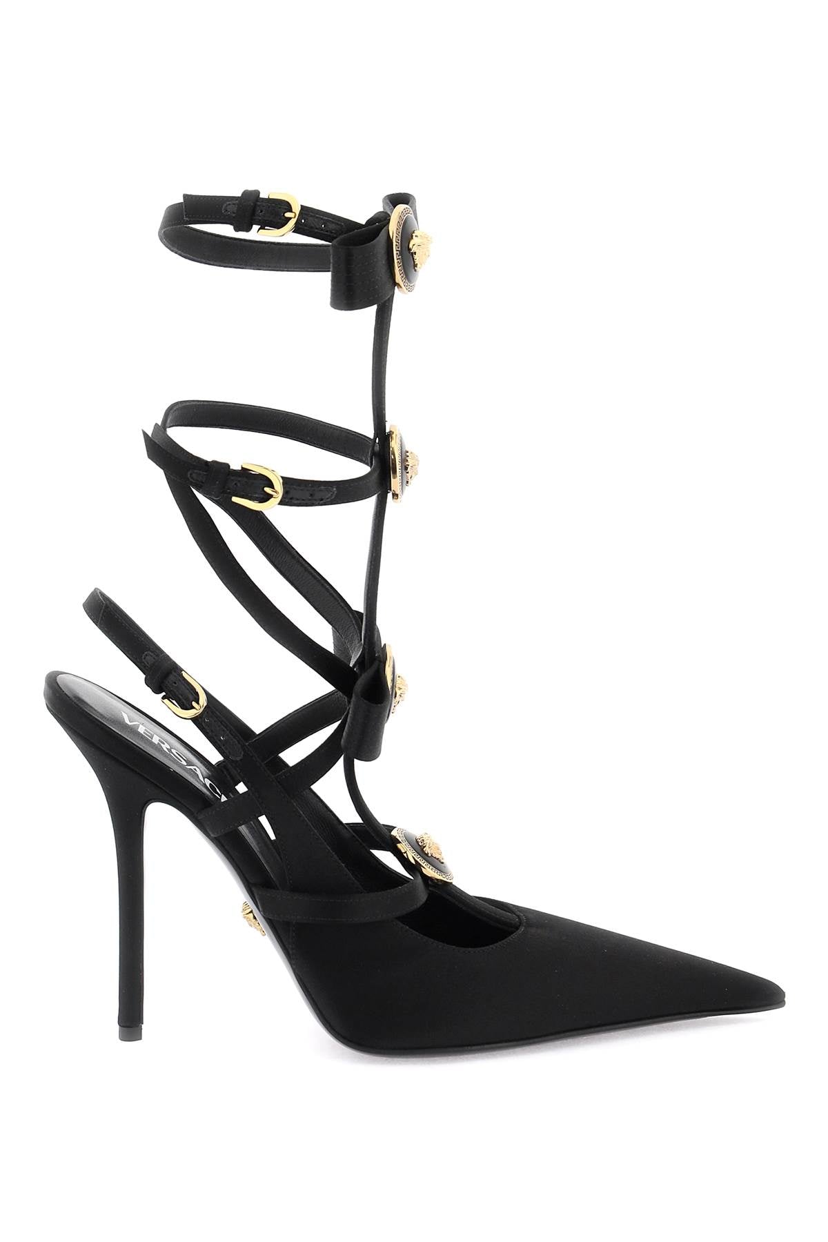 Versace Slingback Pumps With Gianni Ribbon Bows