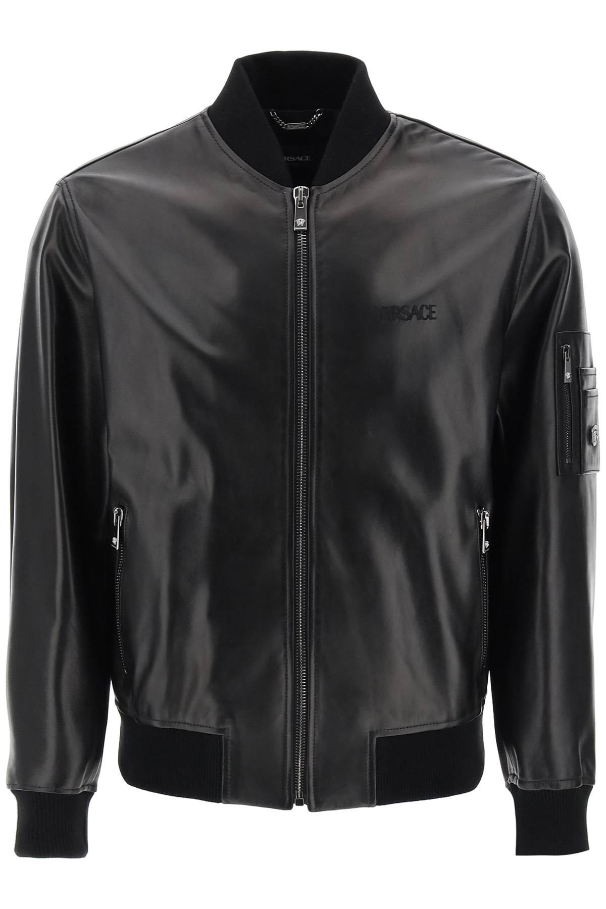 Versace Leather Bomber Jacket