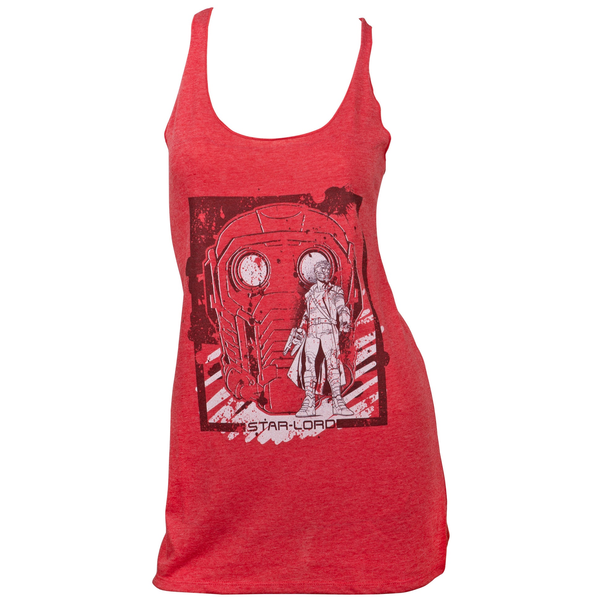 title:Guardians of the Galaxy Star-Lord Mask Women's Tank Top;color:Red