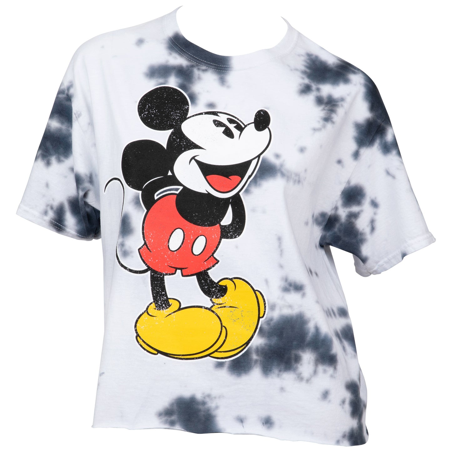 title:Disney Mickey Mouse Character Acid Washed Women's T-Shirt;color:Multi-Color