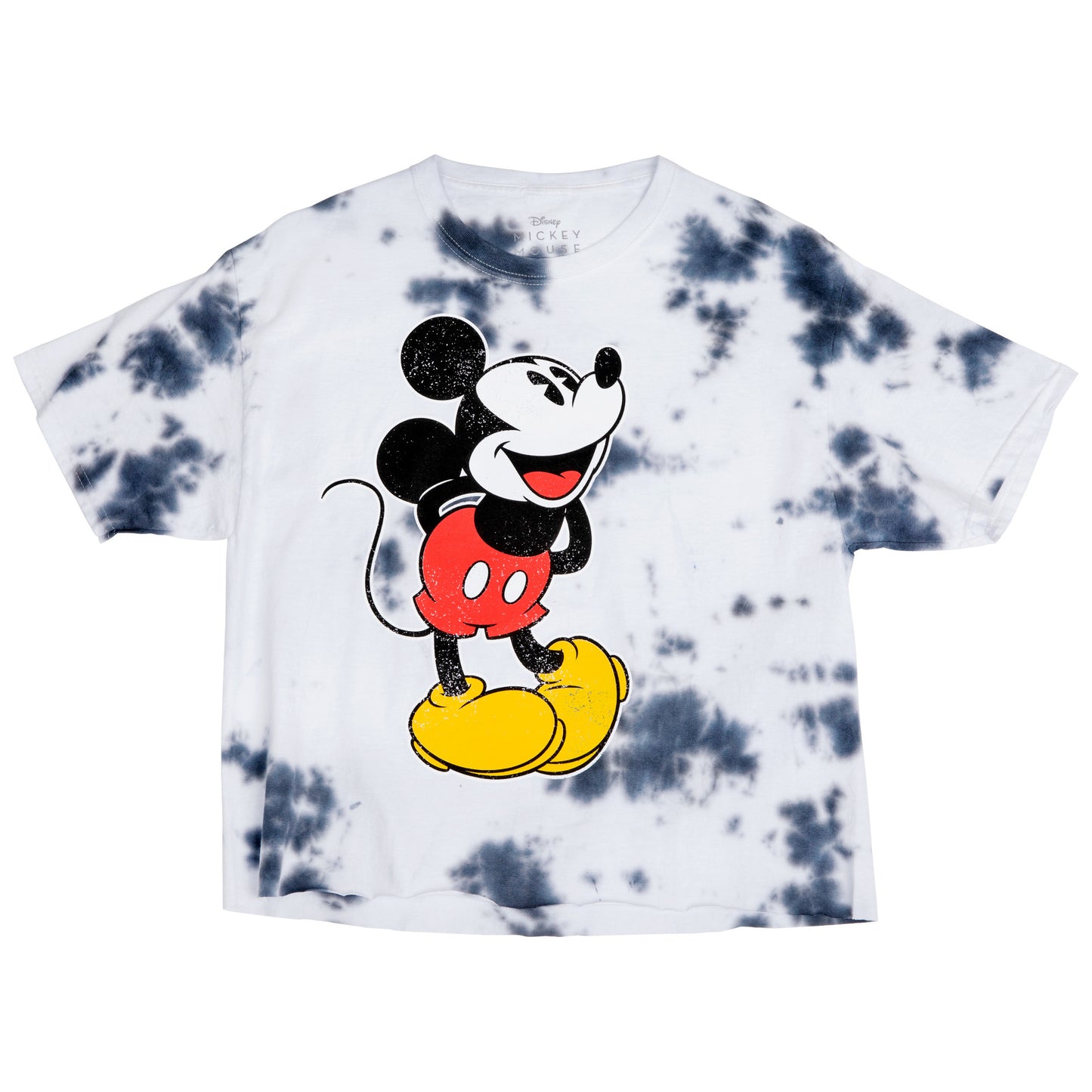 title:Disney Mickey Mouse Character Acid Washed Women's T-Shirt;color:Multi-Color