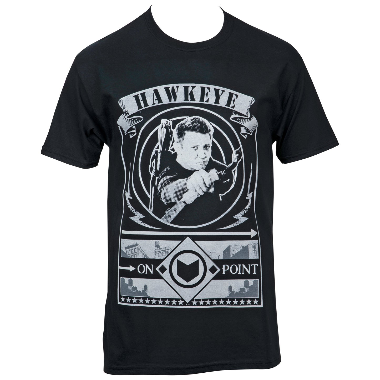 title:Marvel Studios Hawkeye Series On Point T-Shirt;color:Black