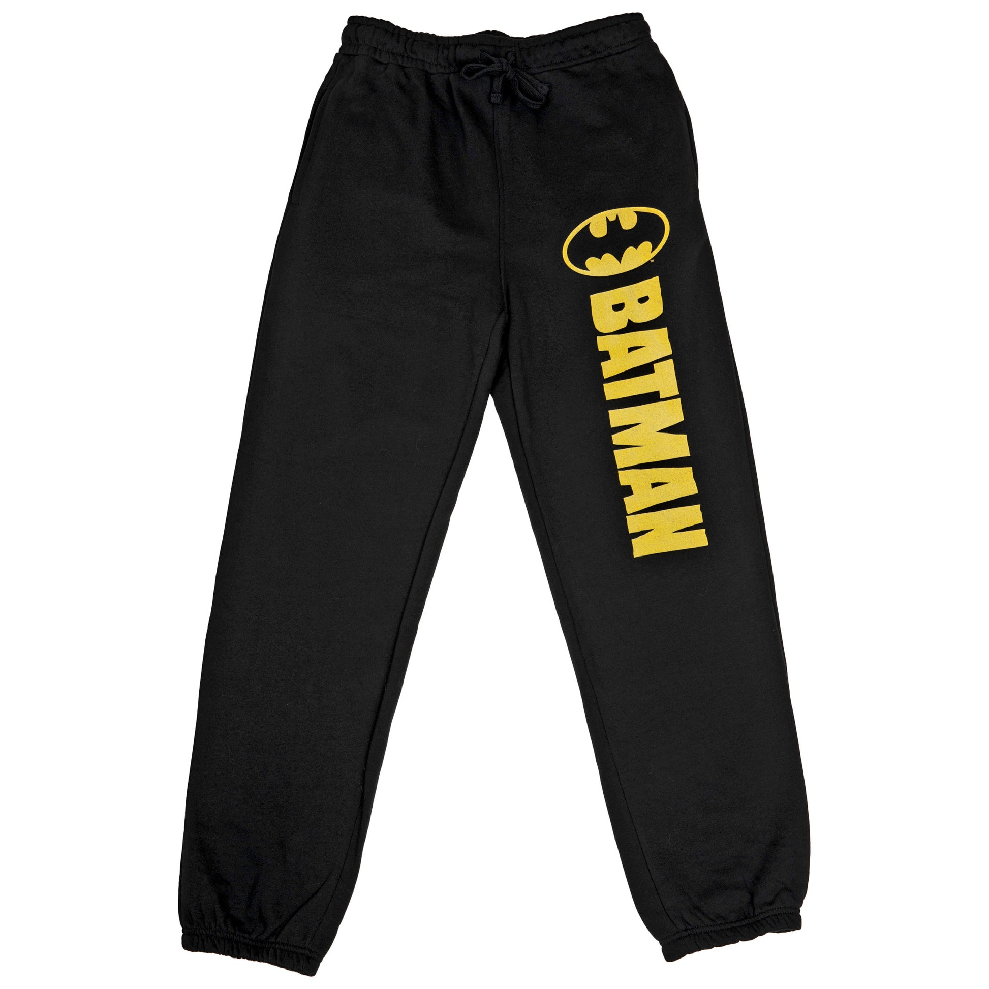 title:Batman Classic Logo Symbol and Text Joggers;color:Black