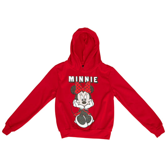 title:Disney Classic Minnie Mouse Forever Youth Hoodie;color:Red