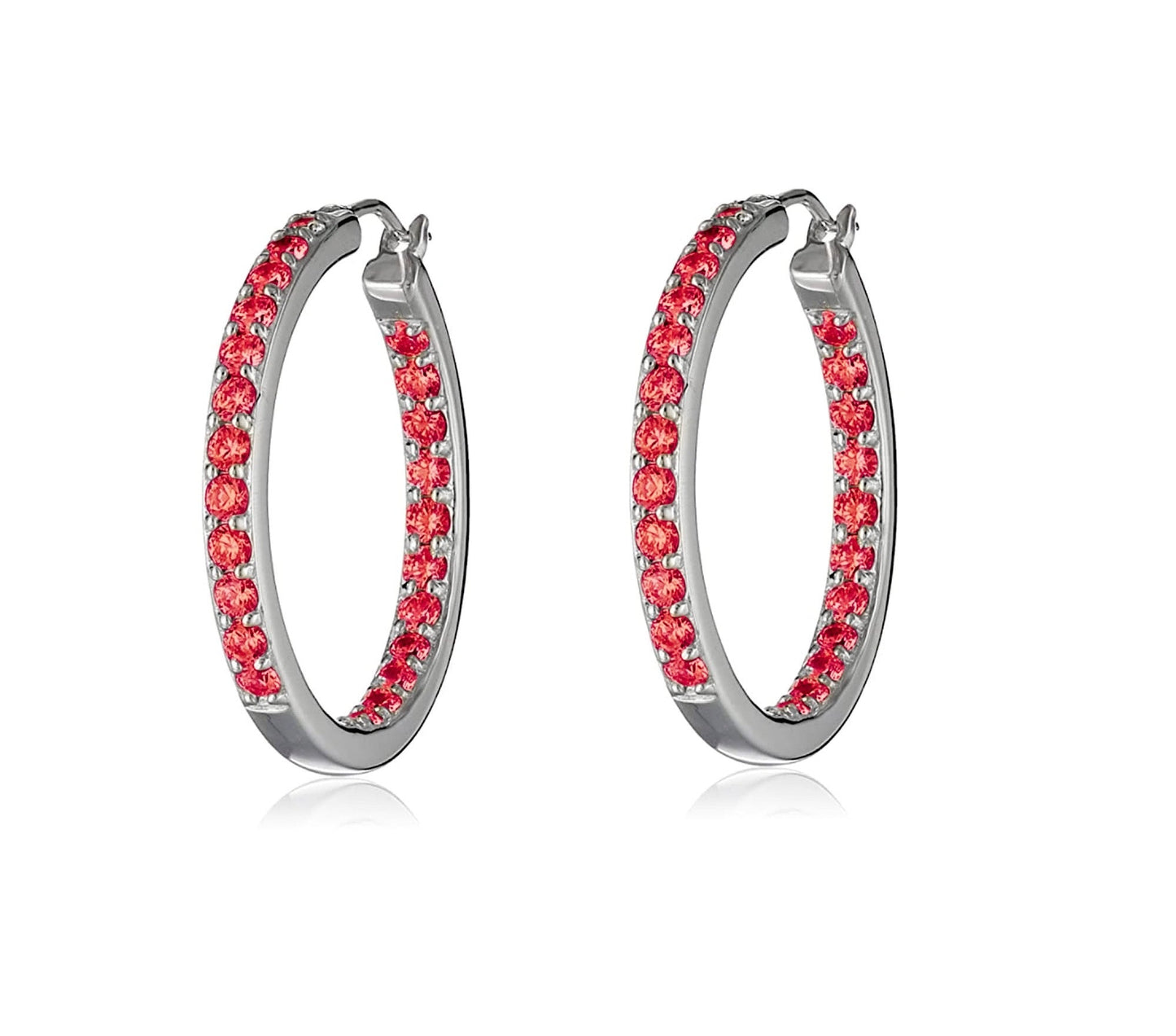 Dual Sided Crystal Hoop Earrings