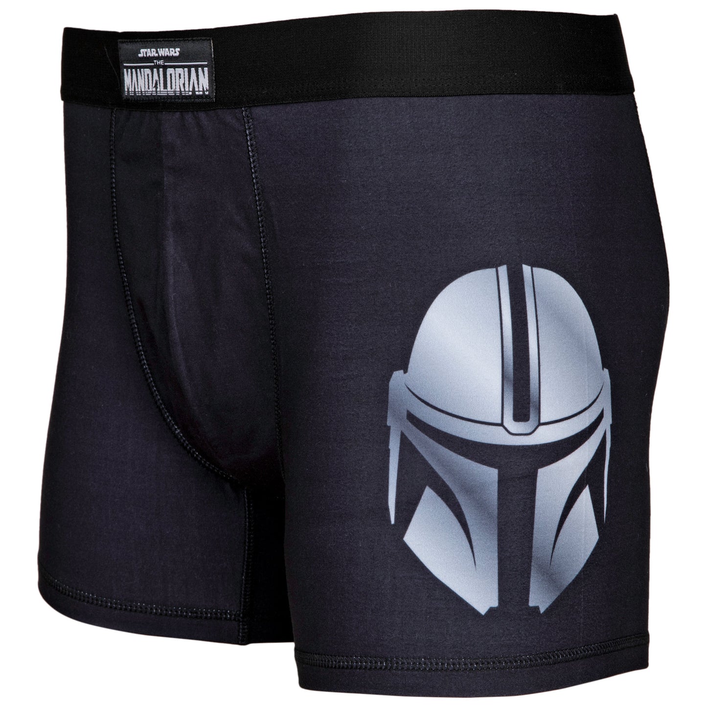 title:Star Wars The Mandalorian Helmet Boxer Briefs;color:Black