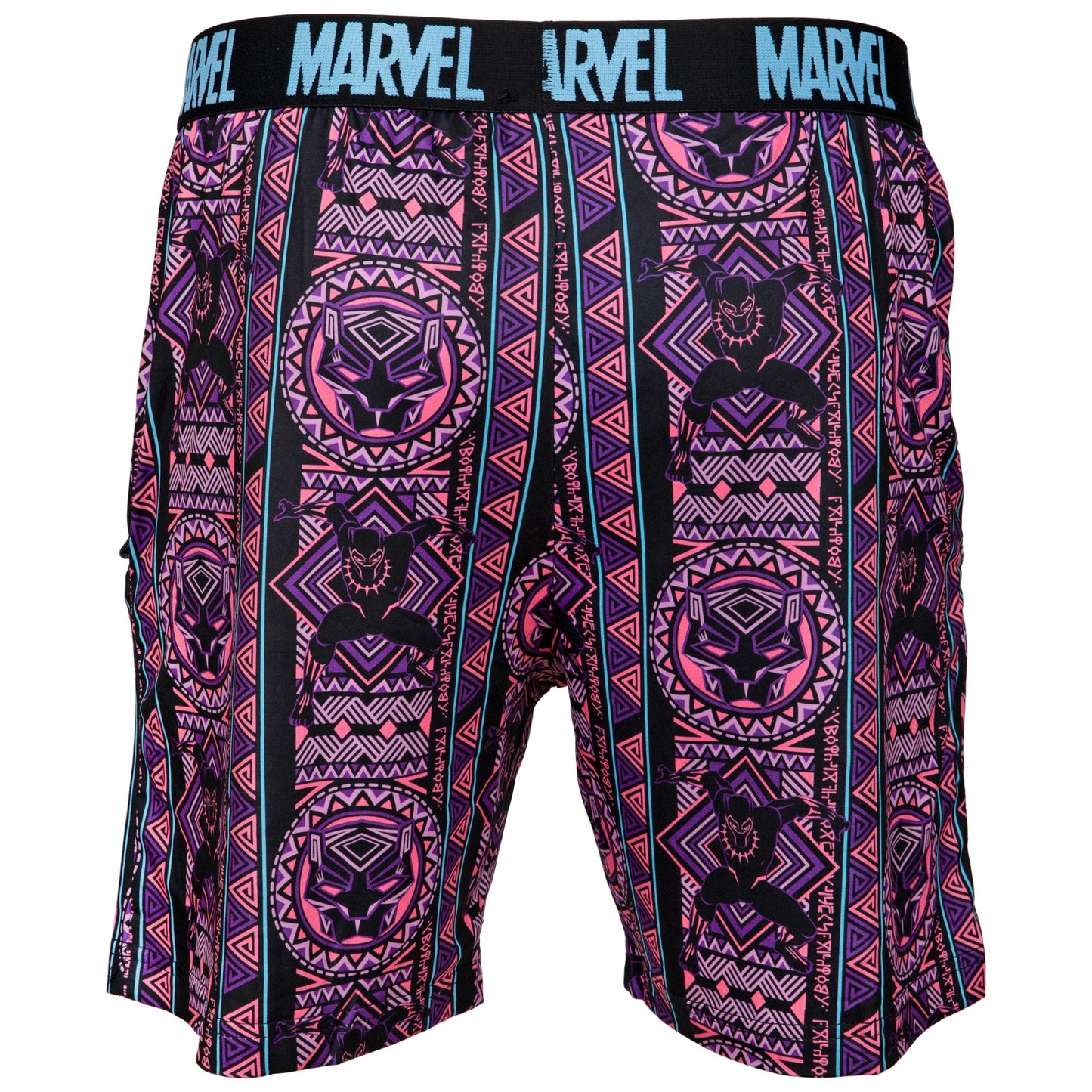 title:Marvel Comics Black Panther Neon Casual Shorts;color:Multi-Color