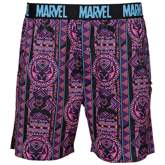 title:Marvel Comics Black Panther Neon Casual Shorts;color:Multi-Color