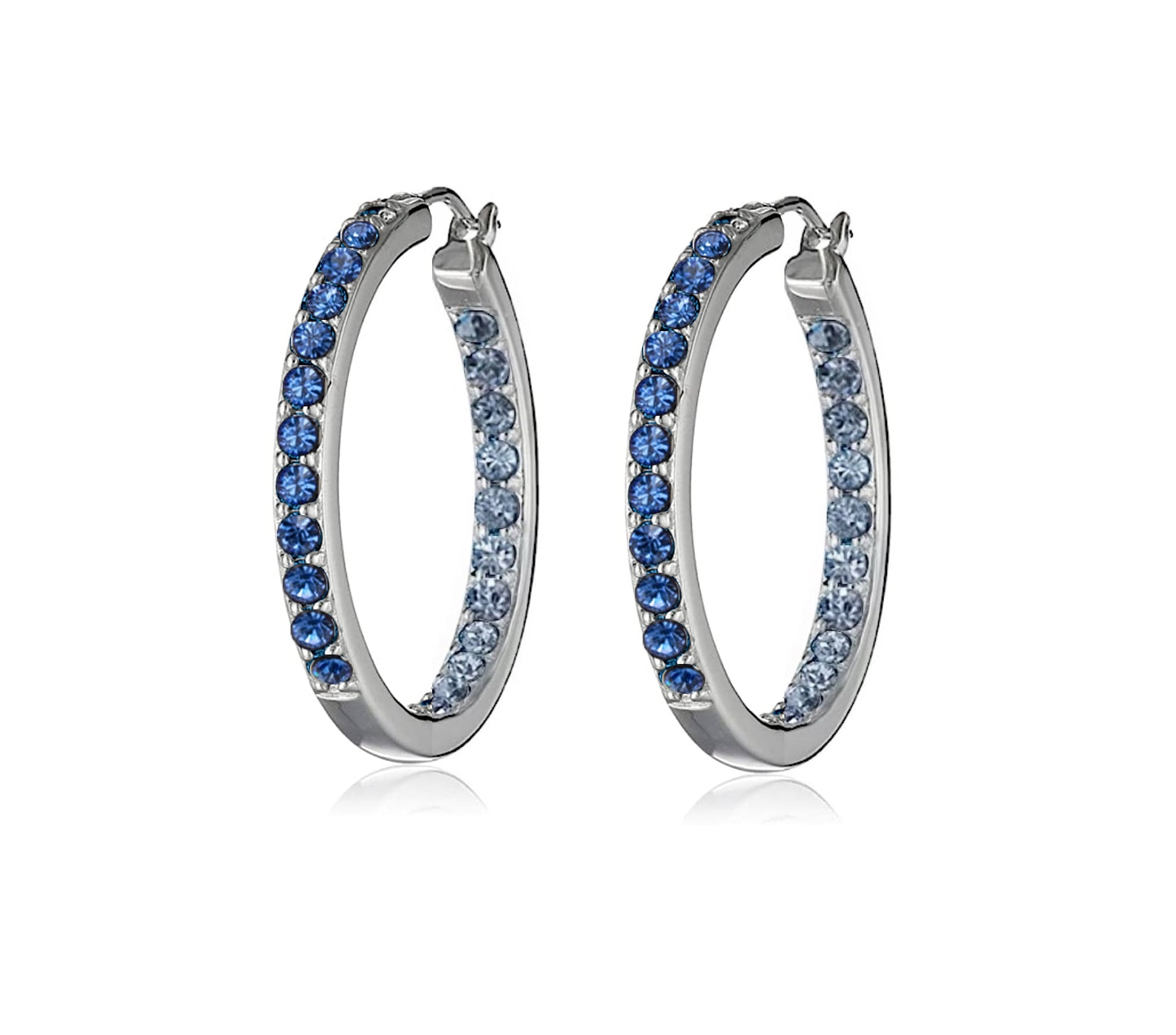 Dual Sided Crystal Hoop Earrings