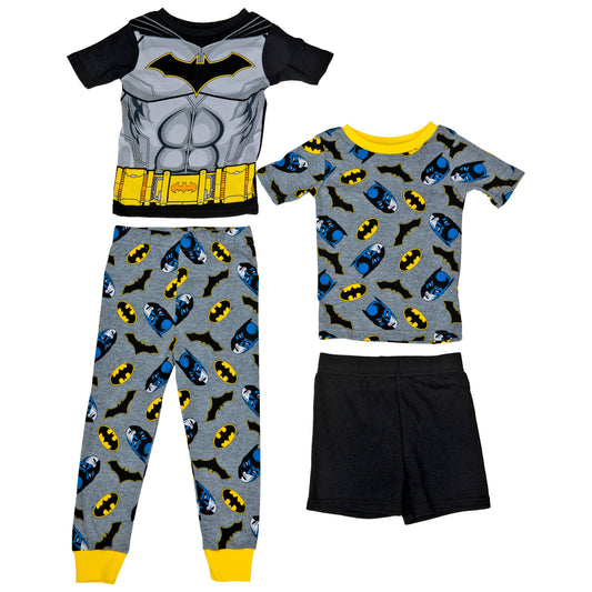 title:Batman 4-Piece Youth Shirt Pants Shorts and Shirt Set;color:Multi-Color