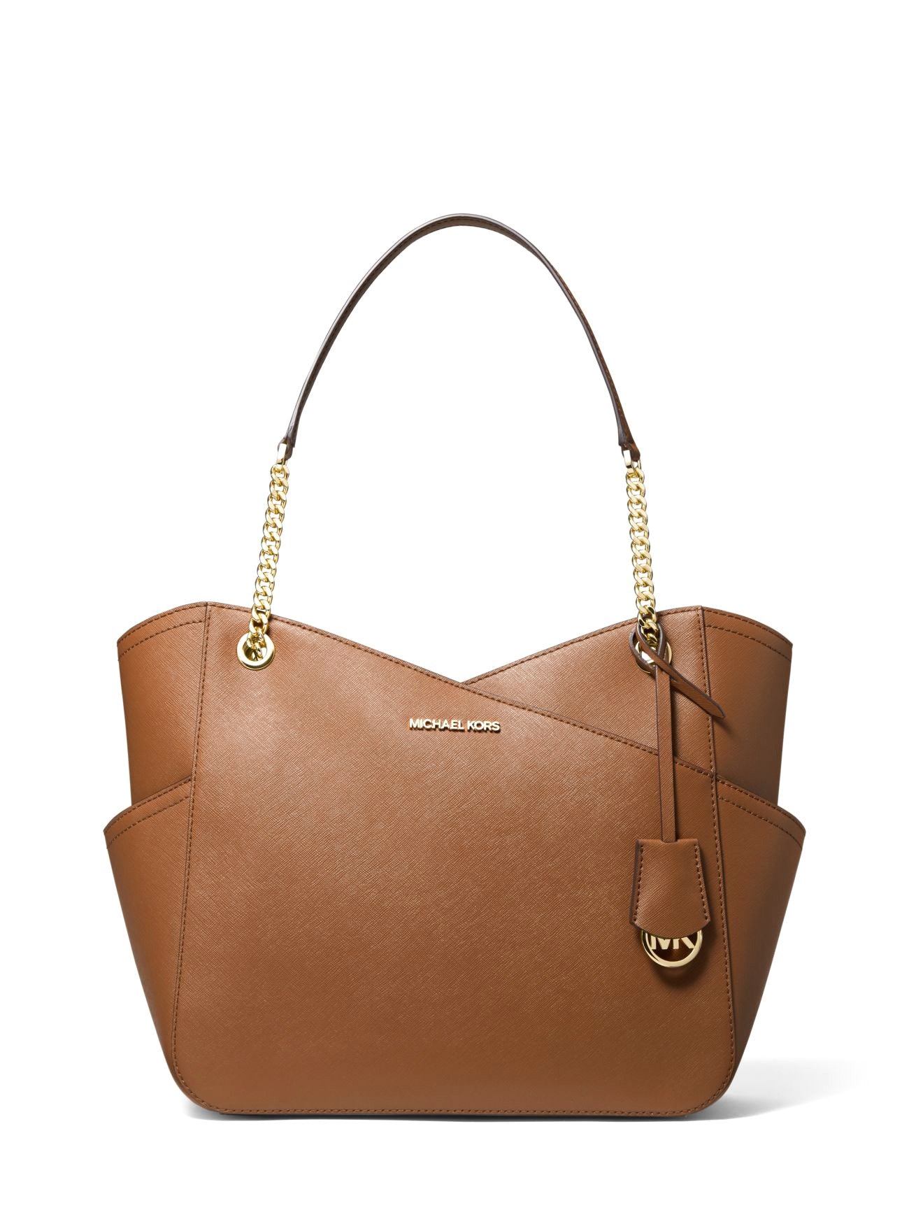 title:Michael Kors Jet Set Large Saffiano Leather Shoulder Bag;color:Luggage