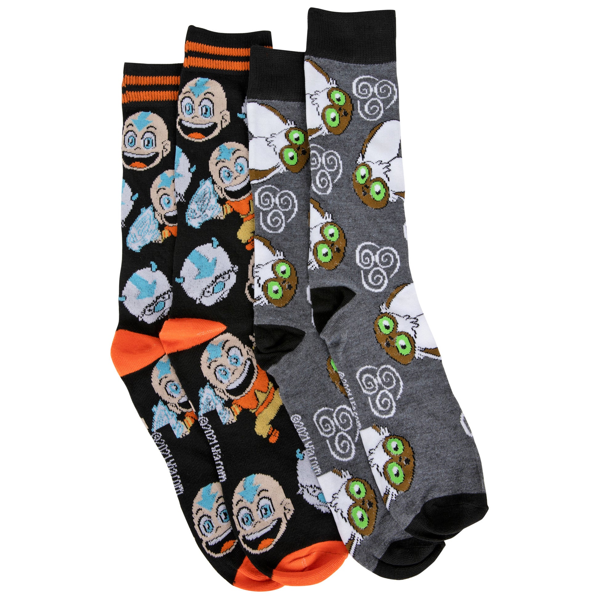 title:Avatar: The Last Airbender Characters 2-Pair Pack of Crew Socks;color:Multi-Color