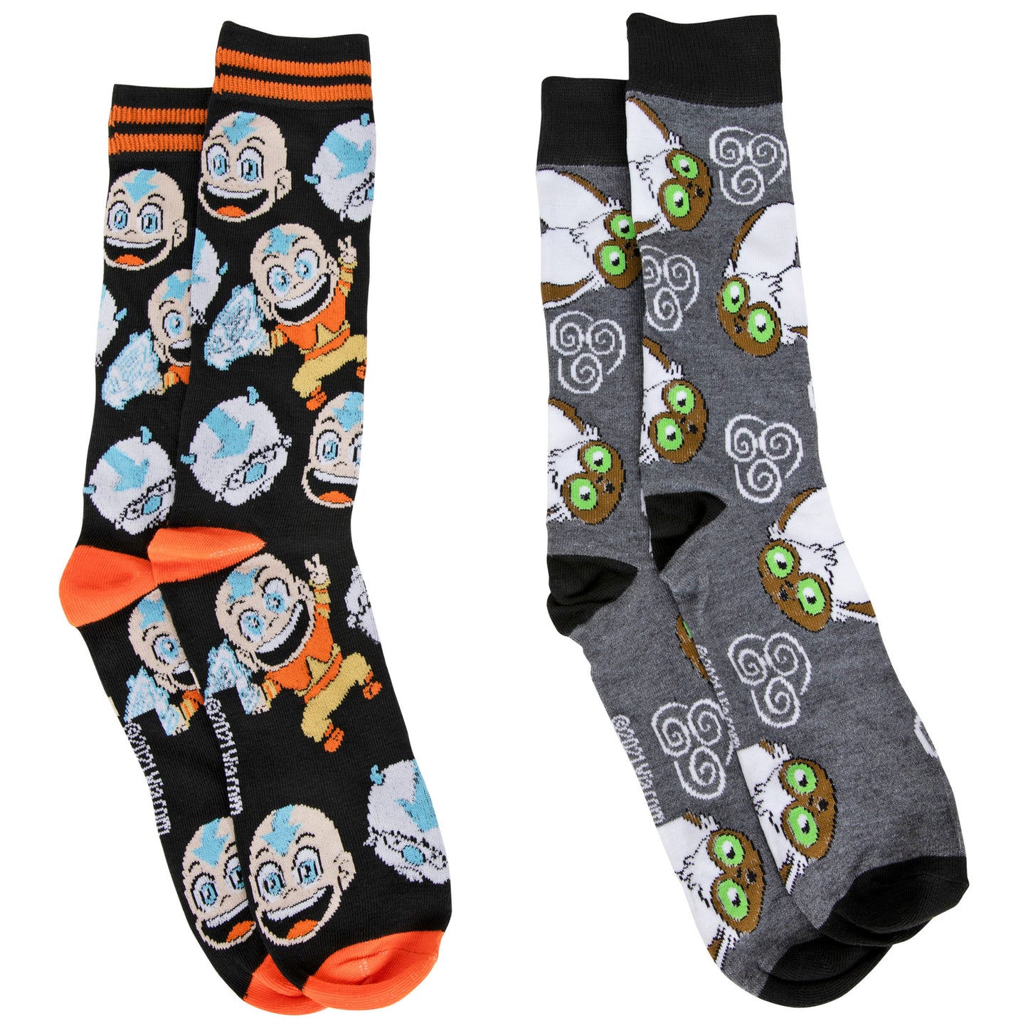 title:Avatar: The Last Airbender Characters 2-Pair Pack of Crew Socks;color:Multi-Color