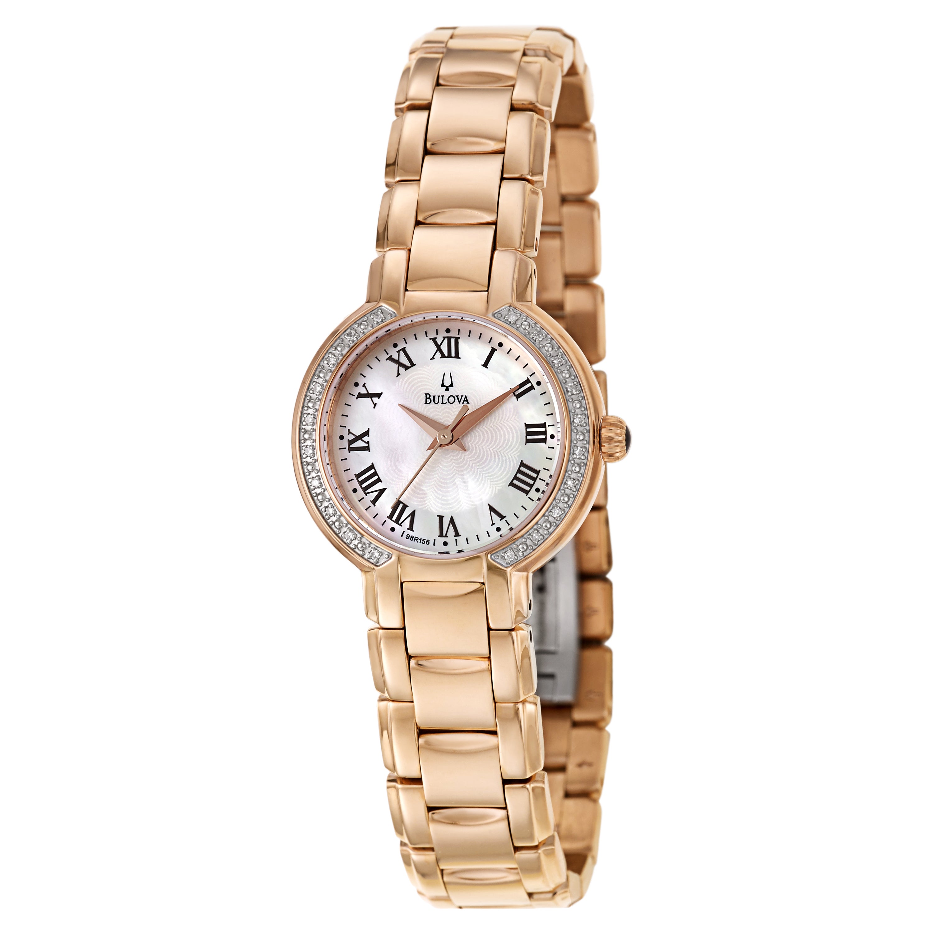 title:Bulova Women's 98R156 Fairlawn 27mm Quartz Watch;color:Rose Gold