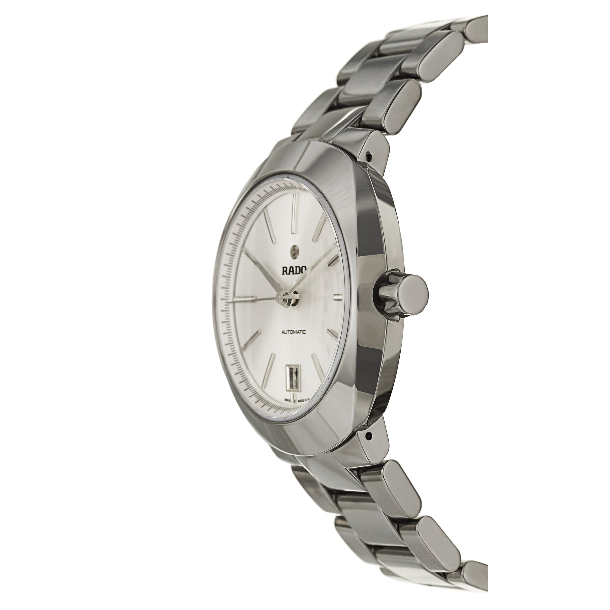 title:Rado Men's D-Star Ceramic 38.2mm Automatic Watch;color:Silver