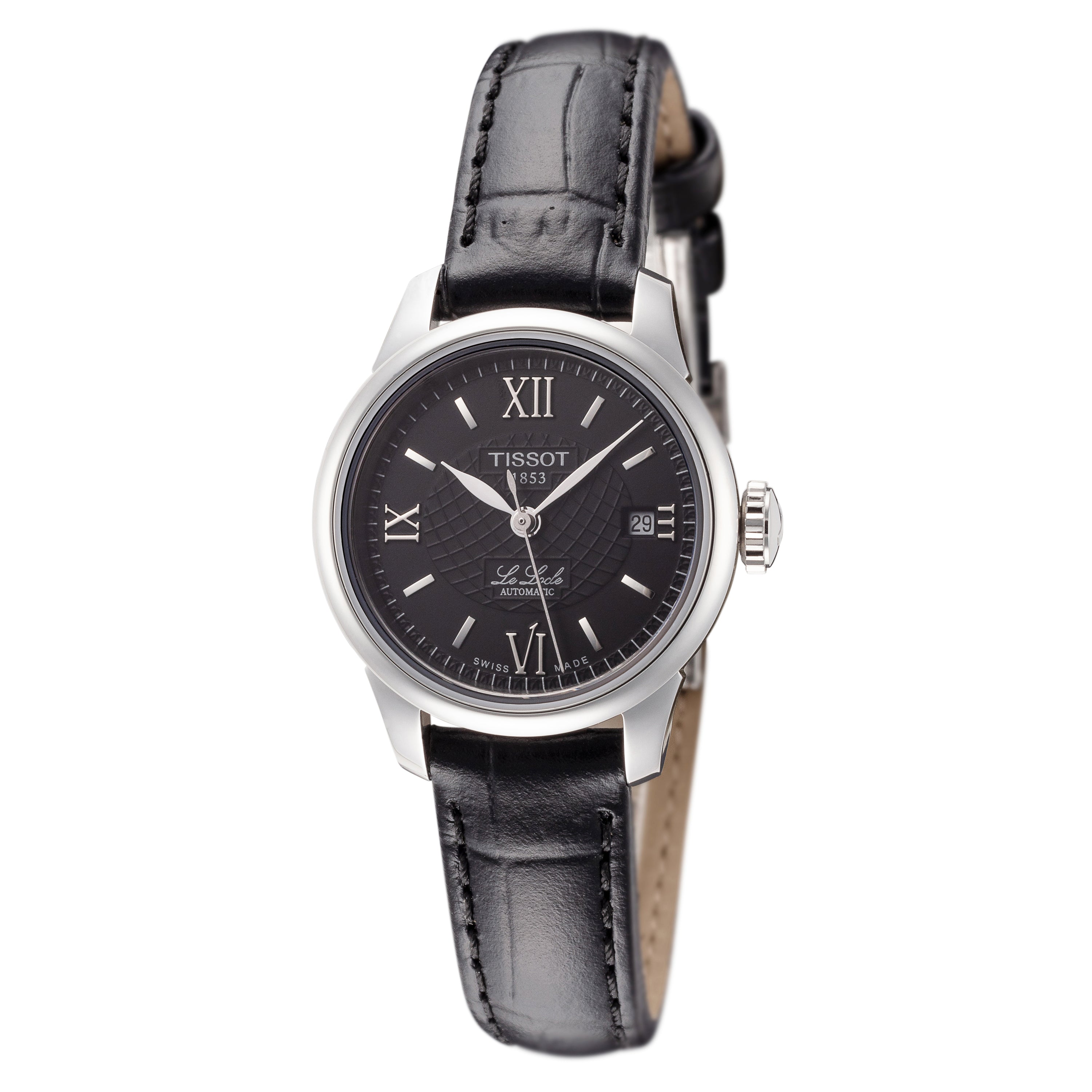 title:Tissot Women's T41112357 T-Classic 25.3mm Automatic Watch;color:Black Dial Black Band