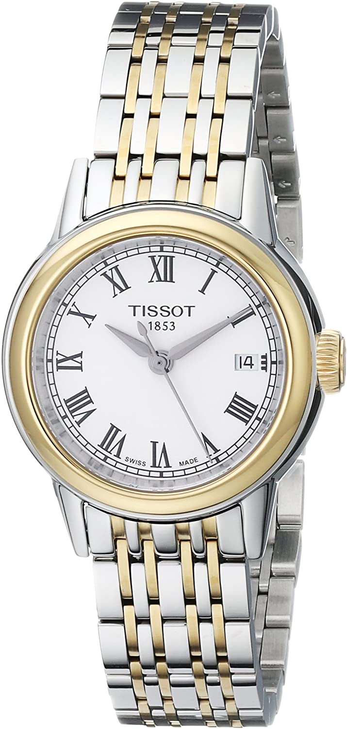 title:Tissot Women's T085.21.02.201.300 Carson 29mm Quartz Watch;color:Silver and Gold