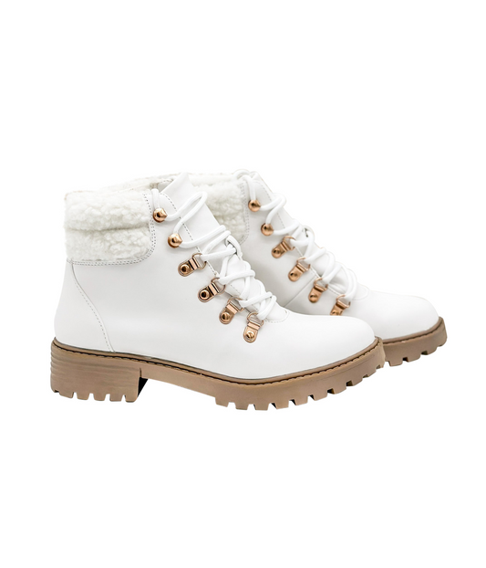 Pinkas Bootie in White - Rural Haze