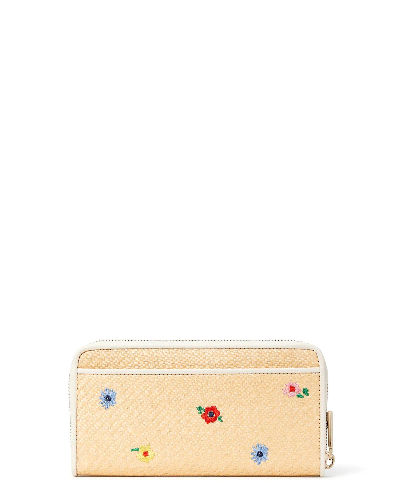 Kate Spade Staci Garden Bouquet Straw Large Continental Wallet