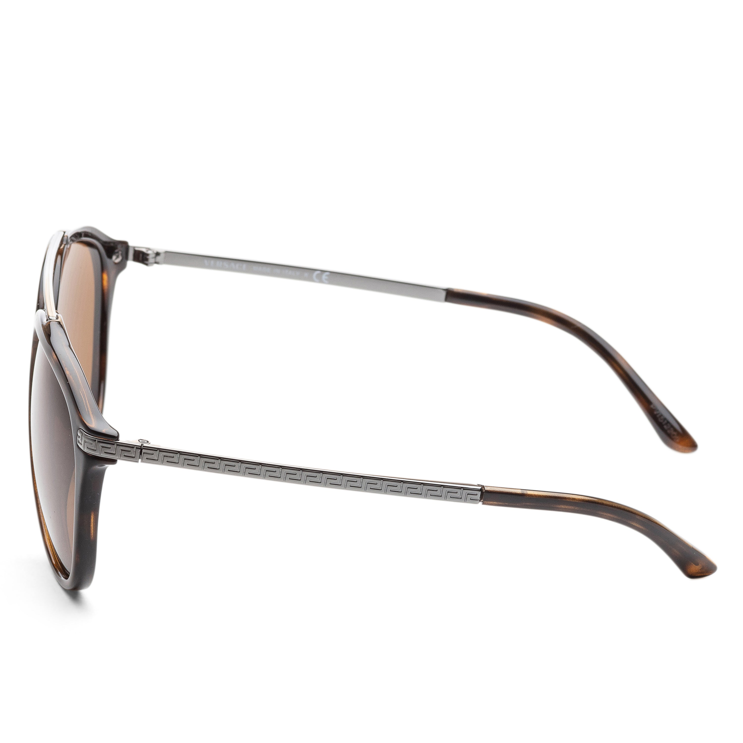 title:Versace Men's VE4299-108-73 Fashion 58mm Havana Sunglasses;color:Havana Frame, Brown Lens
