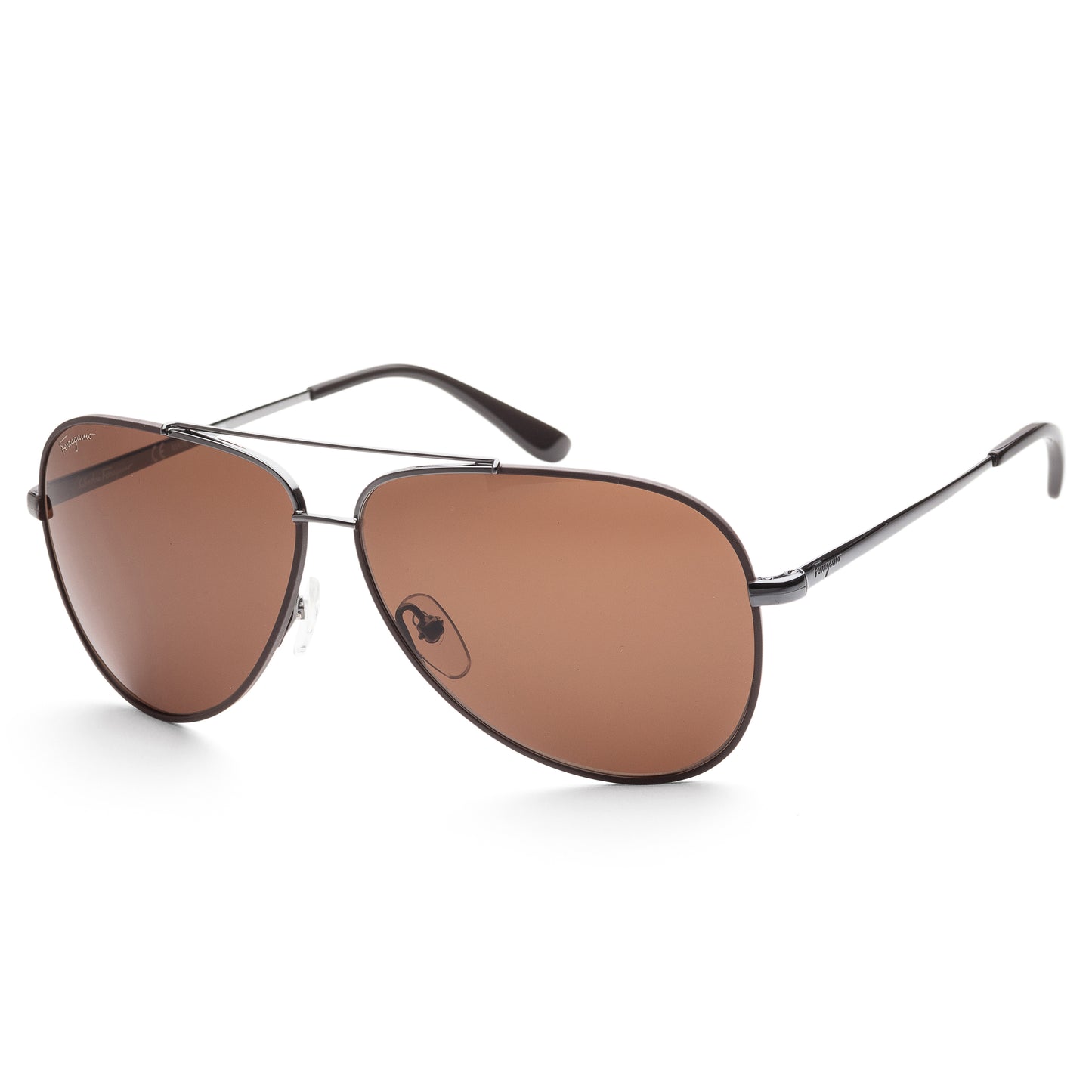 title:Ferragamo Women's Fashion SF131S-6010067 60mm Gunmetal Cocoa Sunglasses;color:Dark Brown Lens, Gunmetal Cocoa Frame