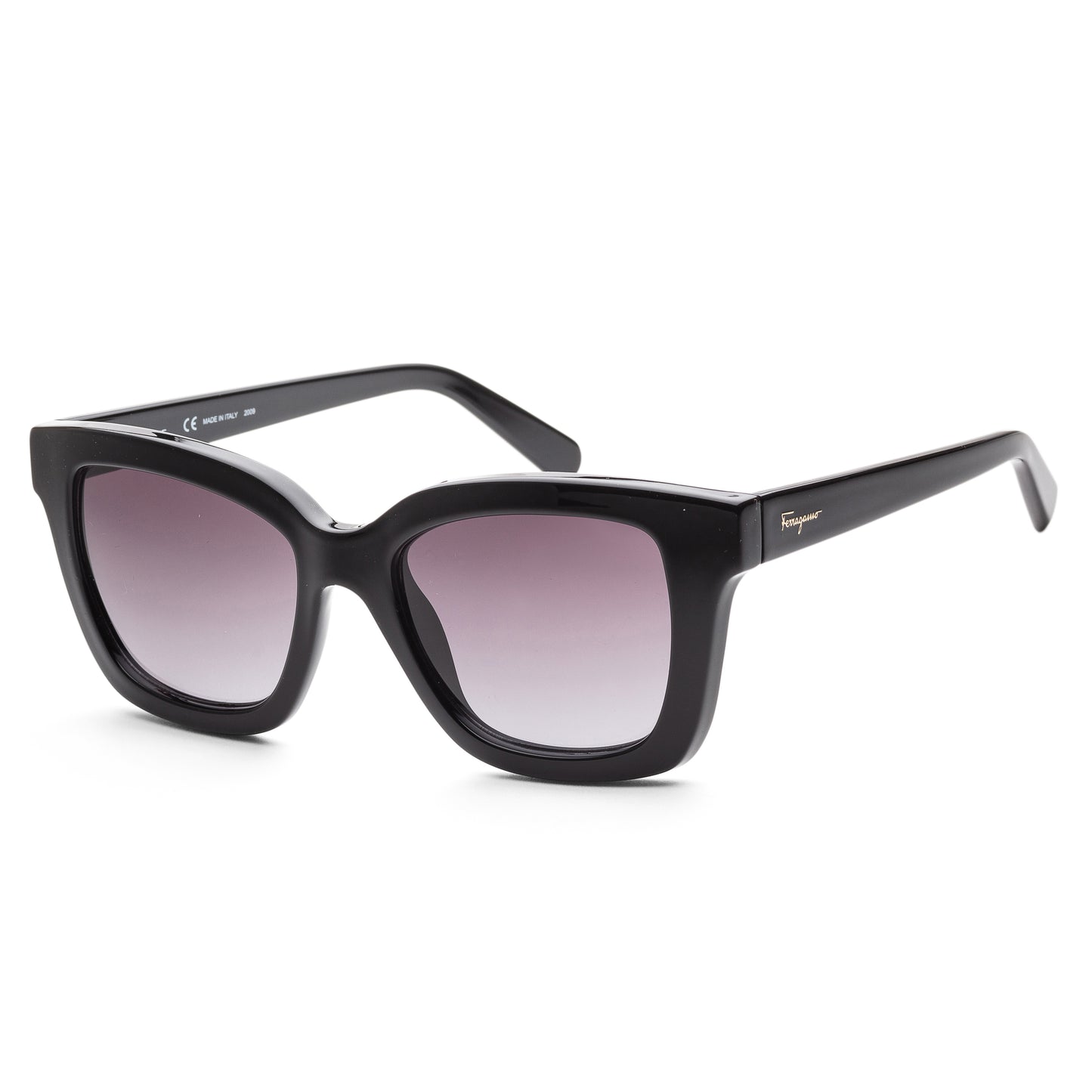 title:Ferragamo Women's 53mm Black Sunglasses SF955S-5319001;color:Black frame, Smoke lens