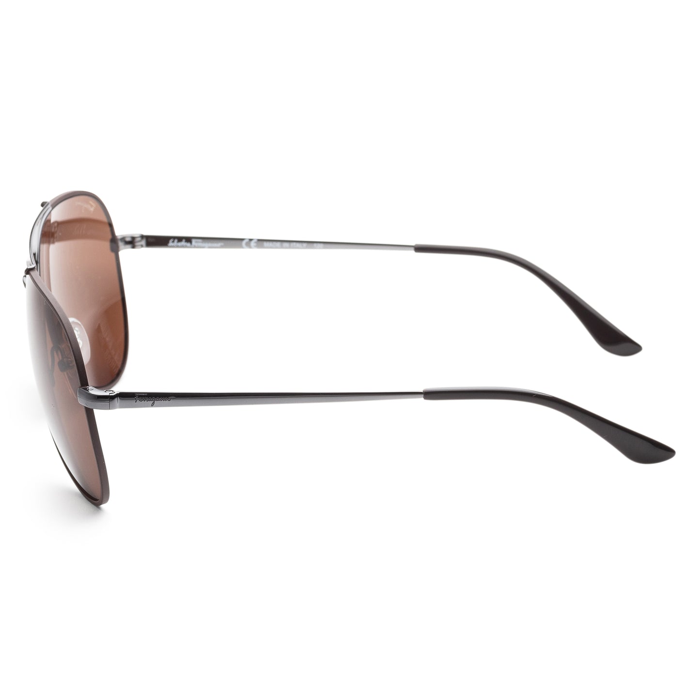 title:Ferragamo Women's Fashion SF131S-6010067 60mm Gunmetal Cocoa Sunglasses;color:Dark Brown Lens, Gunmetal Cocoa Frame