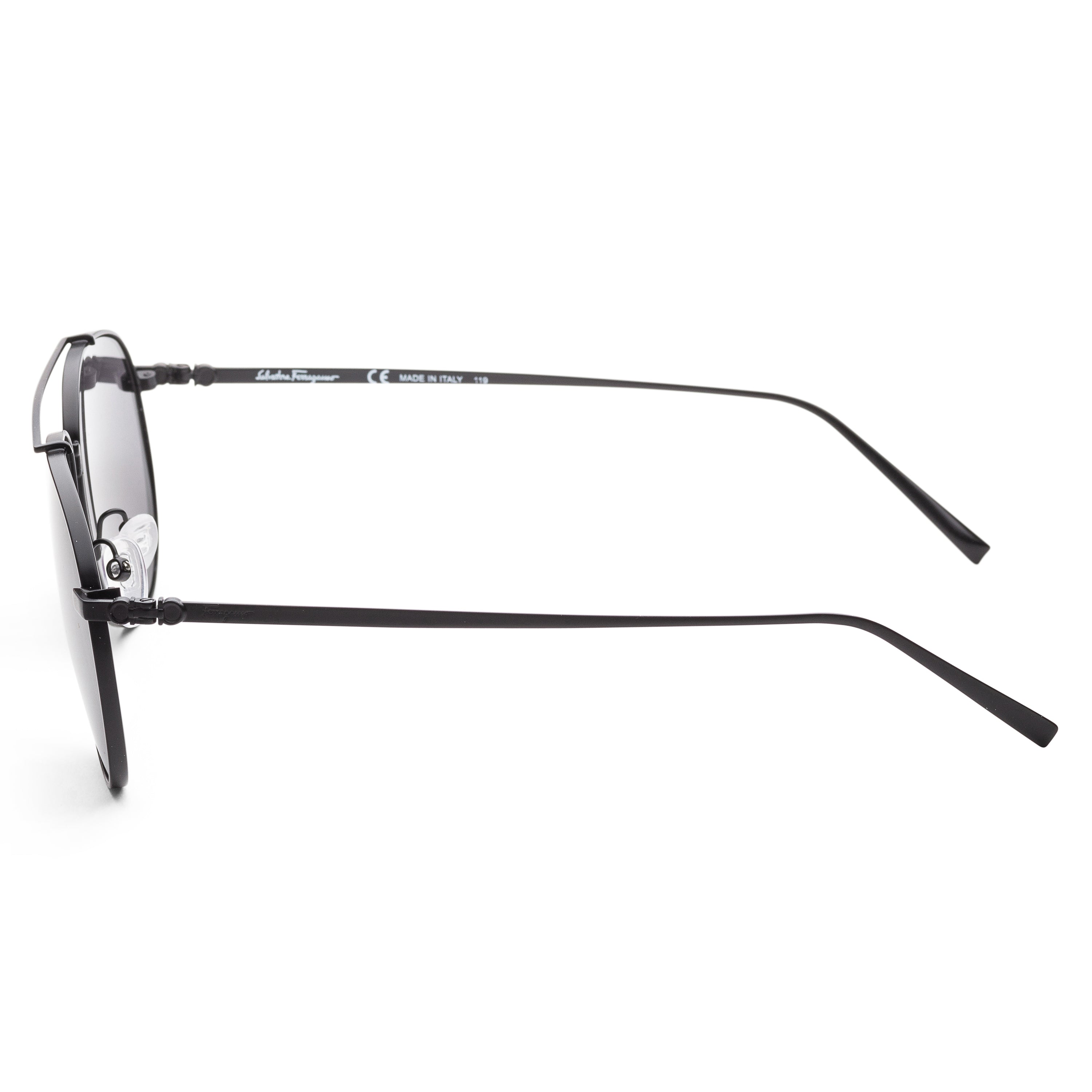 title:Ferragamo Men's SF201S-6015002 Fashion 60mm Matte Black Sunglasses;color:Black Lens, Matte Black Frame
