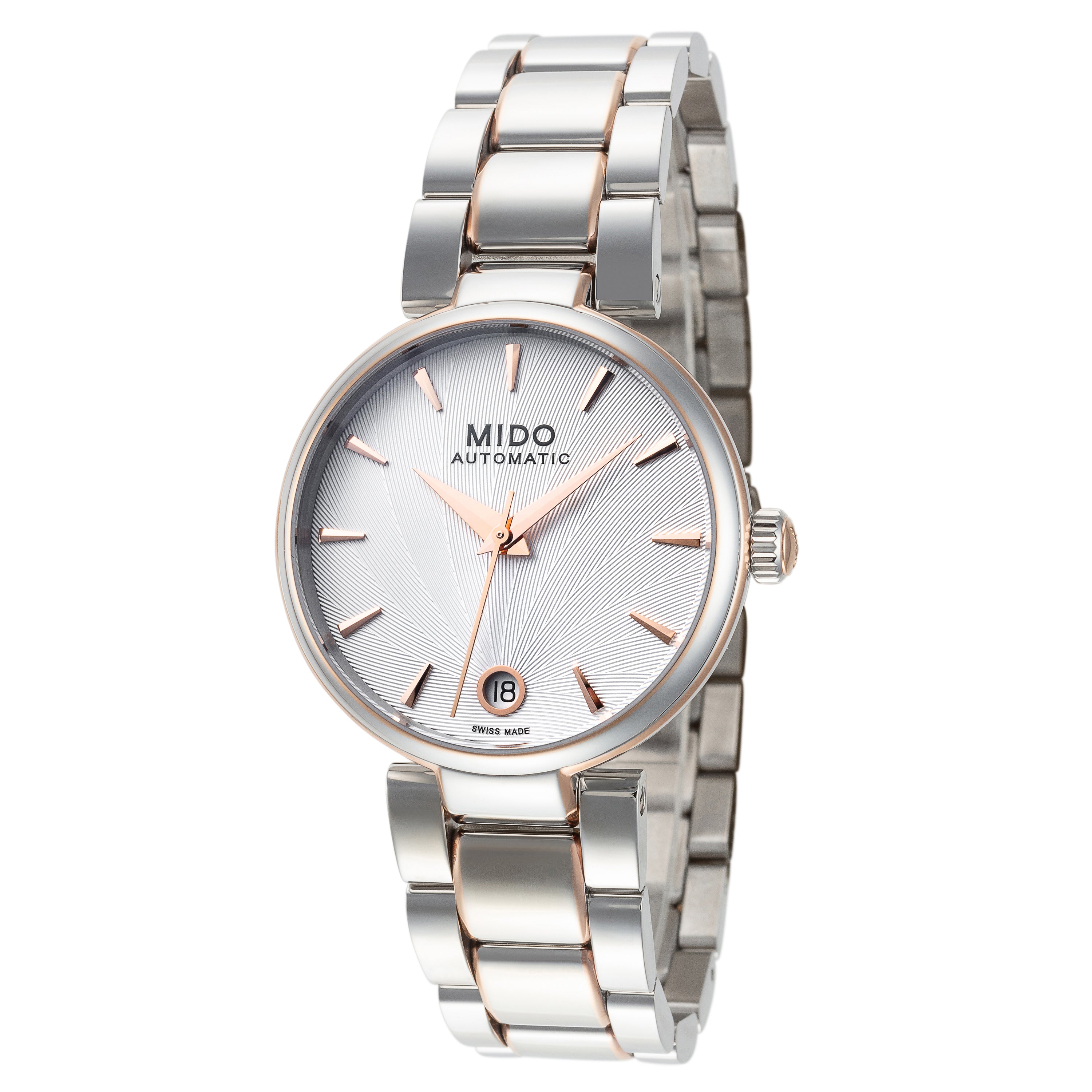 title:Mido Women's M0222072203111 Baroncelli II Donna 33mm Automatic Watch;color:Silver