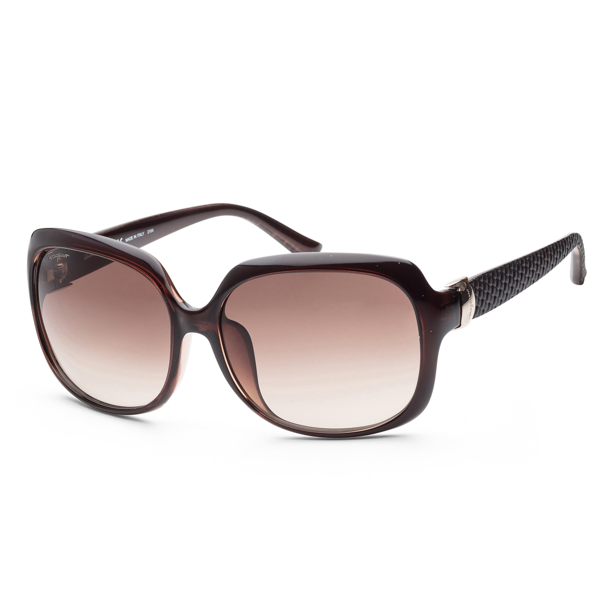 title:Ferragamo Women's SF739SA-210 Fashion 59mm Brown Sunglasses;color:Brown Gradient Lens, Brown Frame