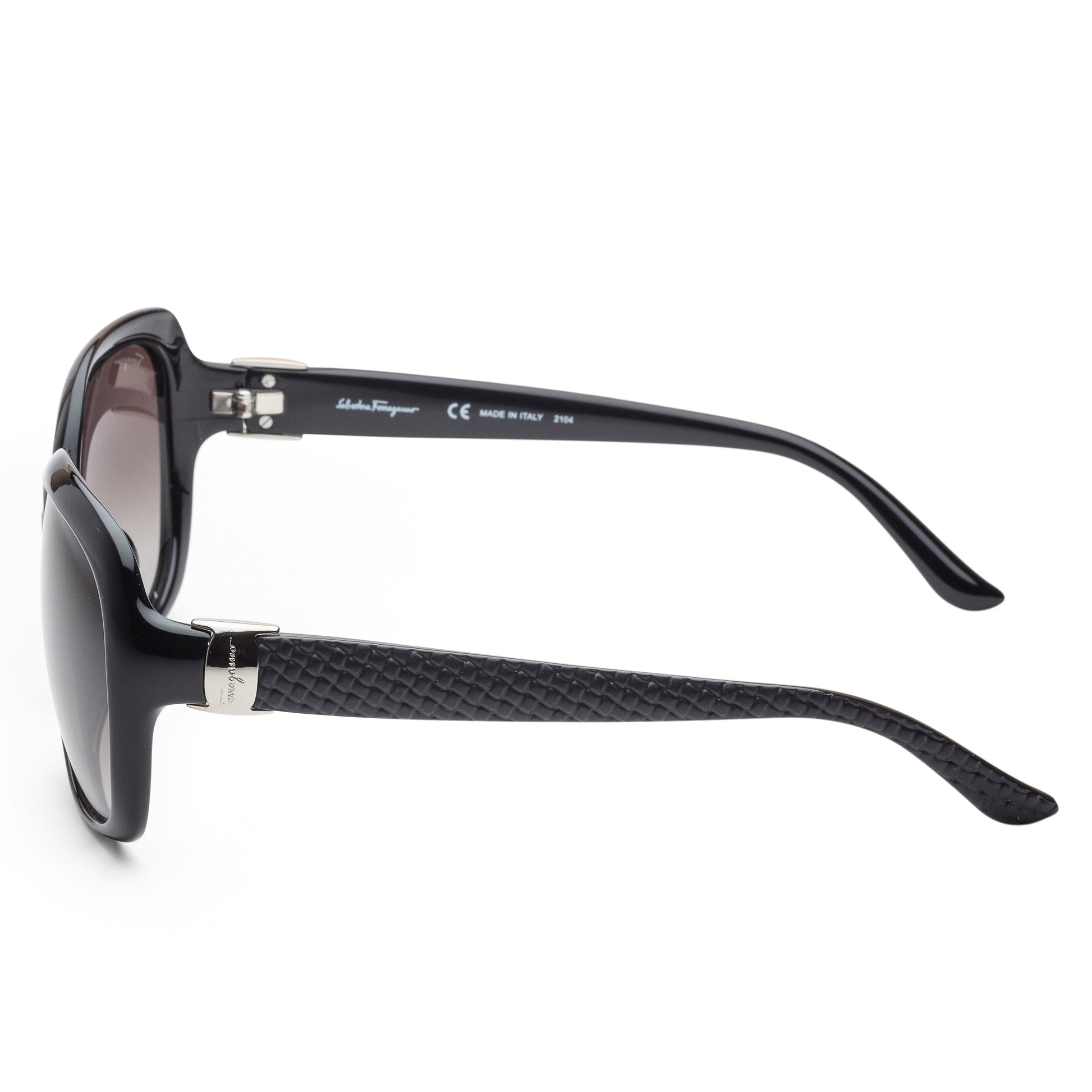 title:Ferragamo Women's SF739SA-001 Fashion 59mm Black Sunglasses;color:Grey Gradient Lens, Black Frame