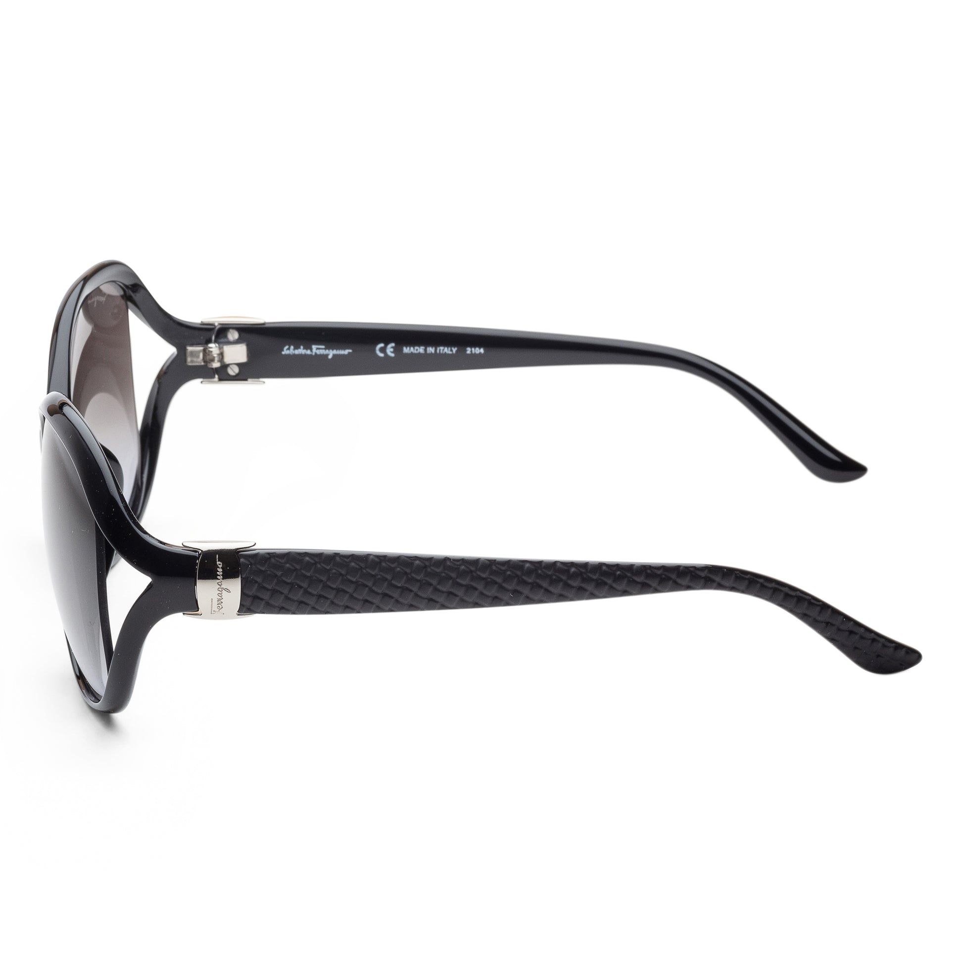 title:Ferragamo Women's SF770SA-001 Fashion 61mm Black Sunglasses;color:Grey Gradient Lens, Black Frame