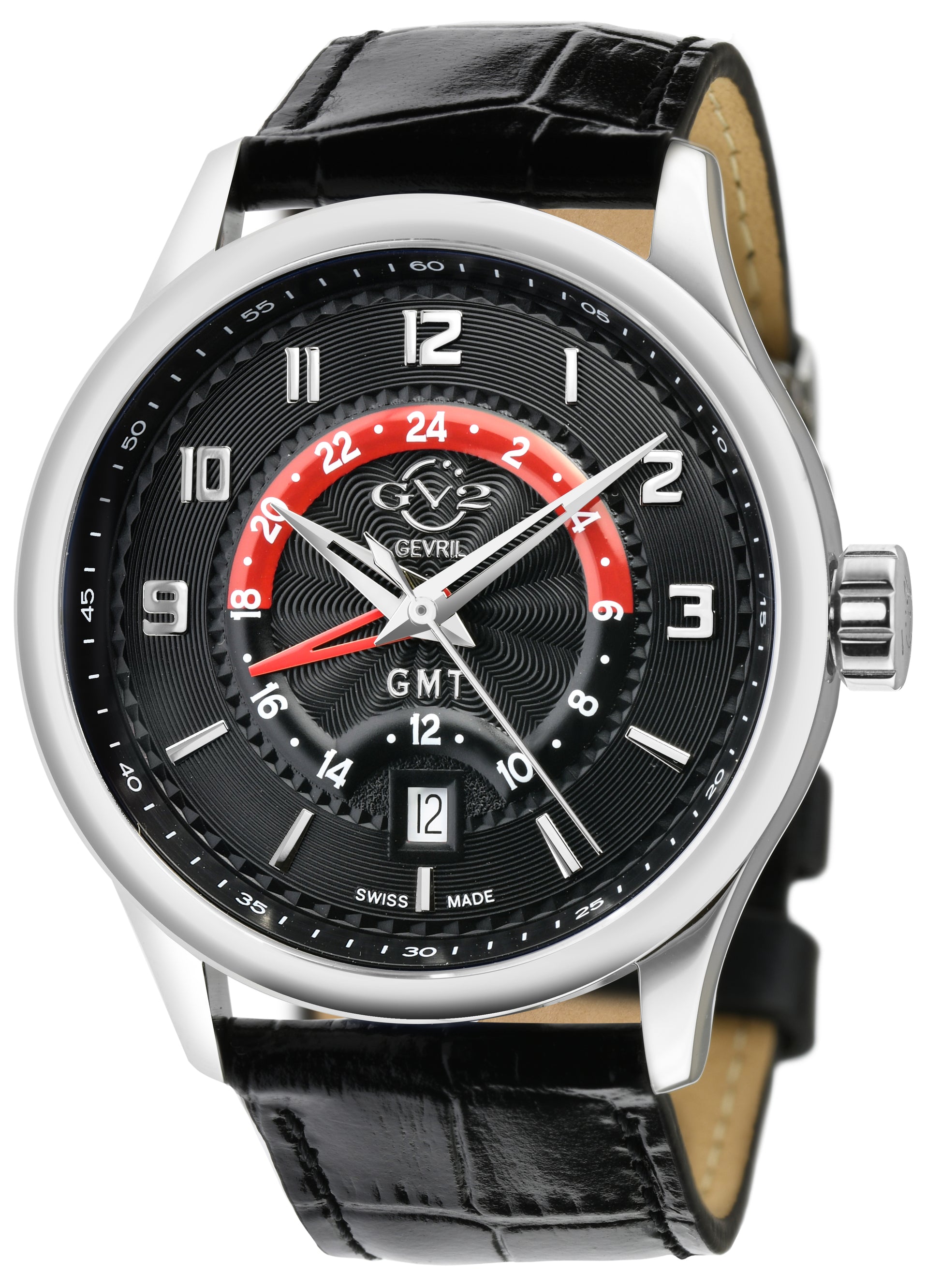 title:GV2 by Gevril Men's Giromondo 42mm Quartz Watch 42303;color:Black