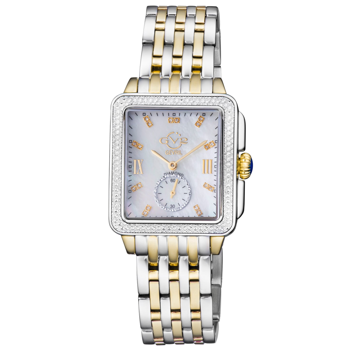 title:GV2 by Gevril Women's Bari Tortoise 34mm Quartz Watch 9255B;color:Mother-of-Pearl