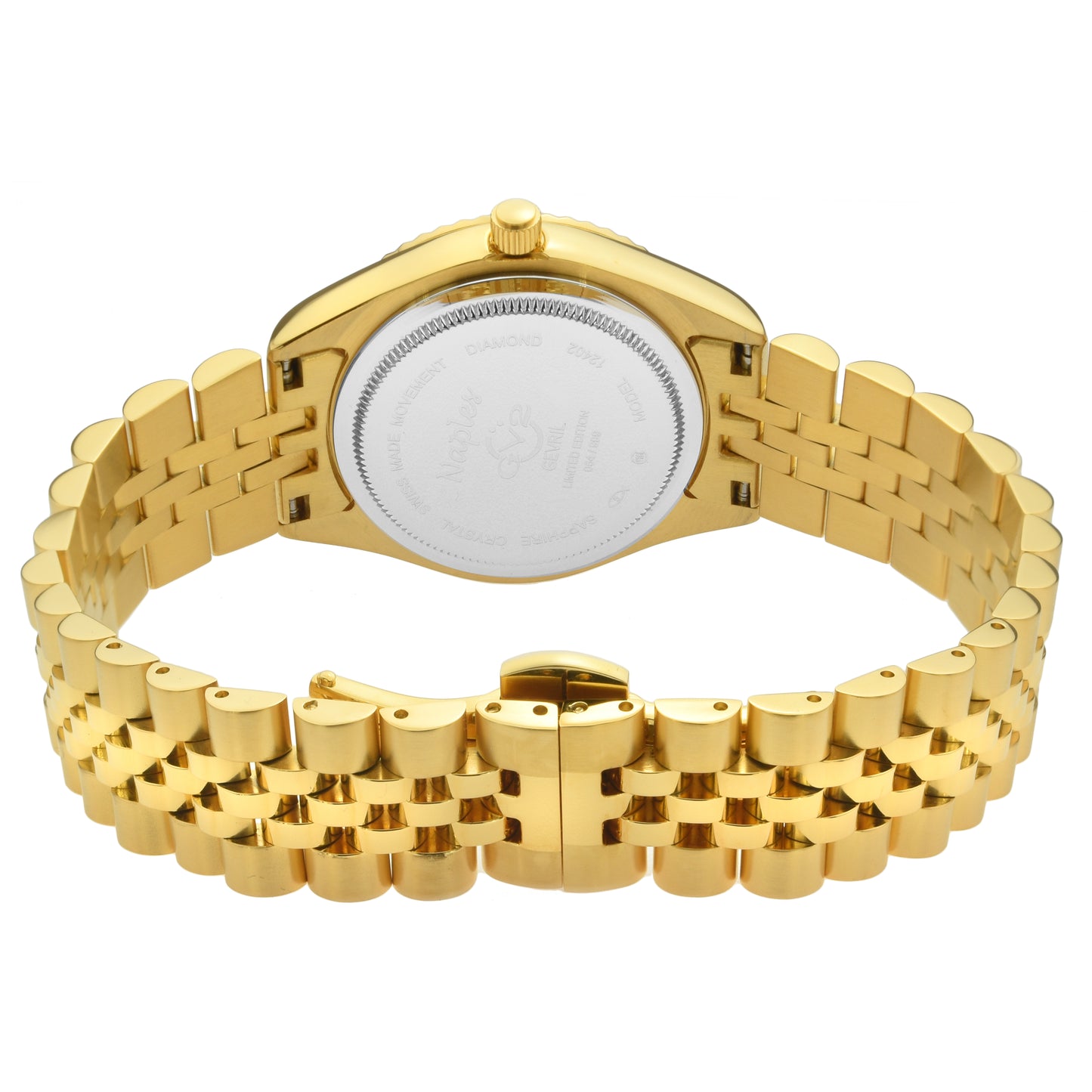 title:GV2 by Gevril Women's Naples 34mm Quartz Watch 12402;color:White Mother-of-Pearl