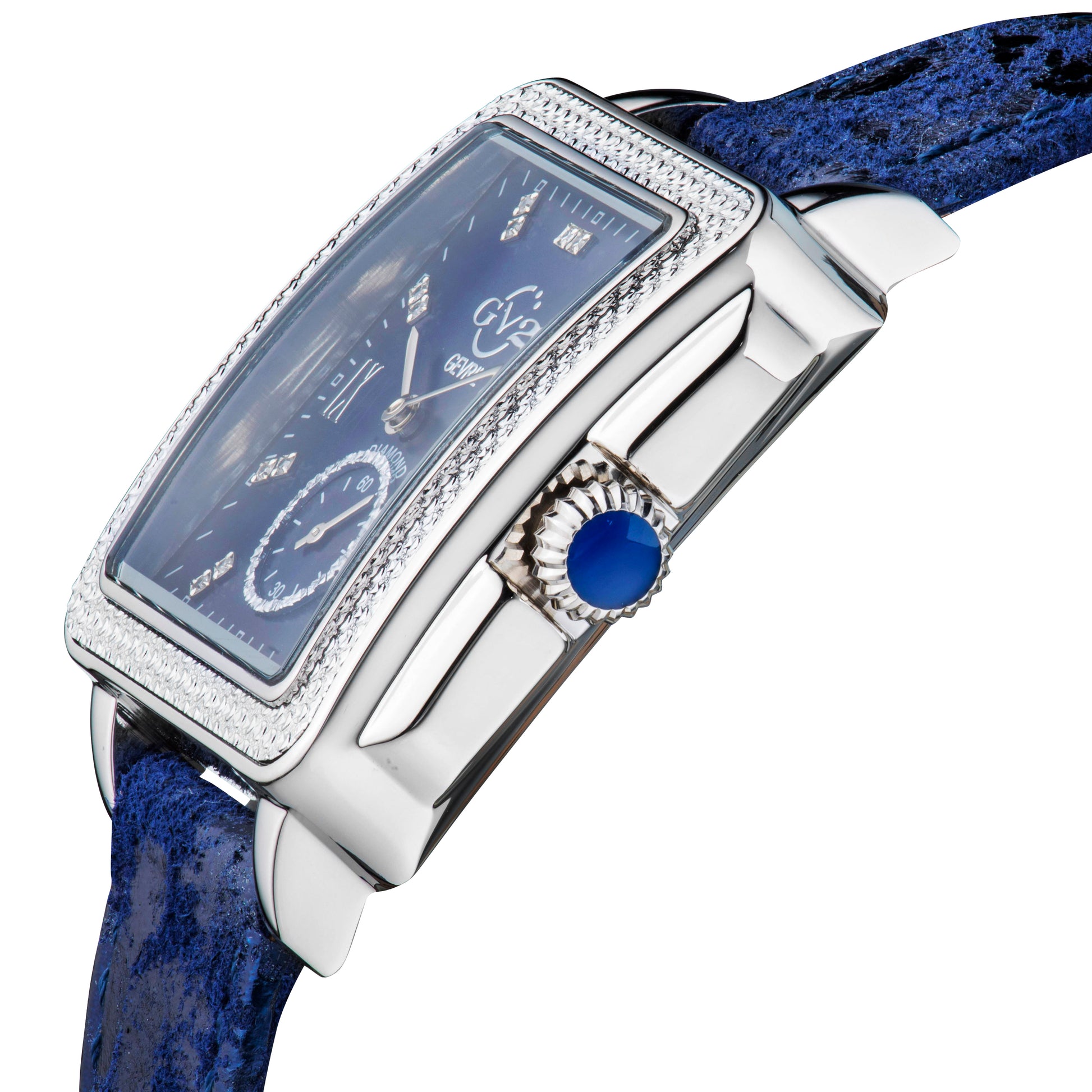 title:GV2 by Gevril Women's Bari Tortoise 34mm Quartz Watch 9259;color:Blue Mother-of-Pearl