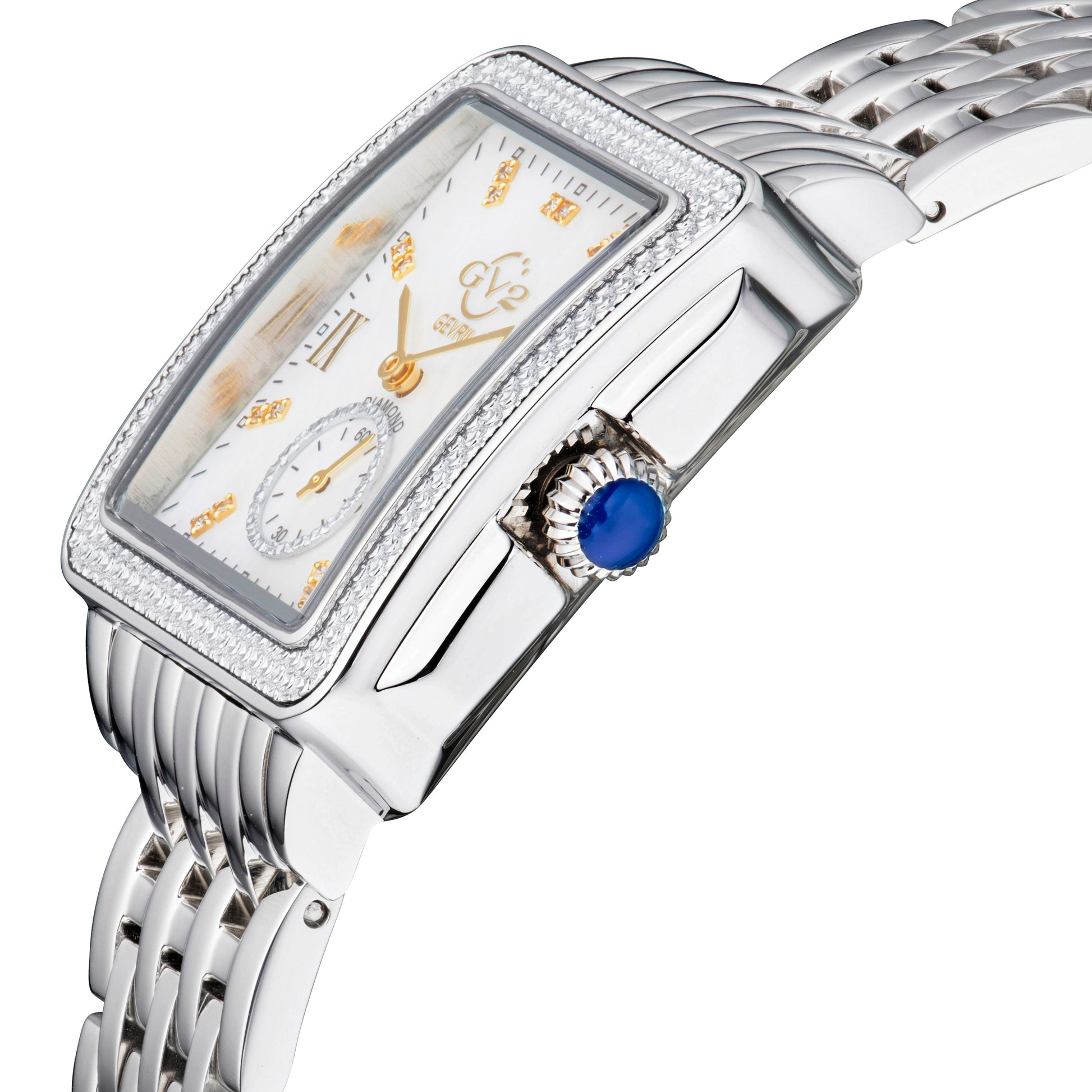 title:GV2 by Gevril Women's Bari Tortoise 34mm Quartz Watch 9258B;color:White Mother-of-Pearl