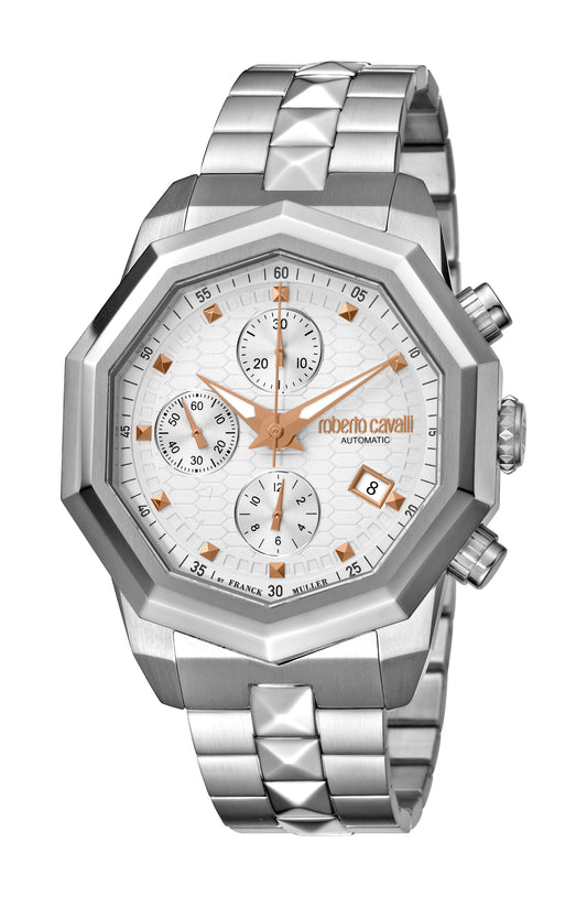 title:Roberto Cavalli Men's RC-86 43mm Automatic Watch RV1G079M0056;color:Silver