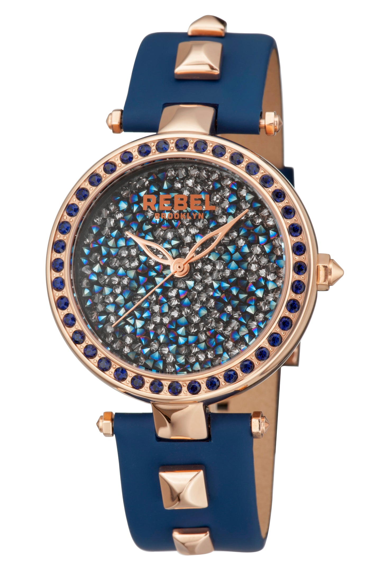 title:Rebel Women's Rockaway Parkway 40mm Quartz Watch RB101-8041;color:Blue and Silver