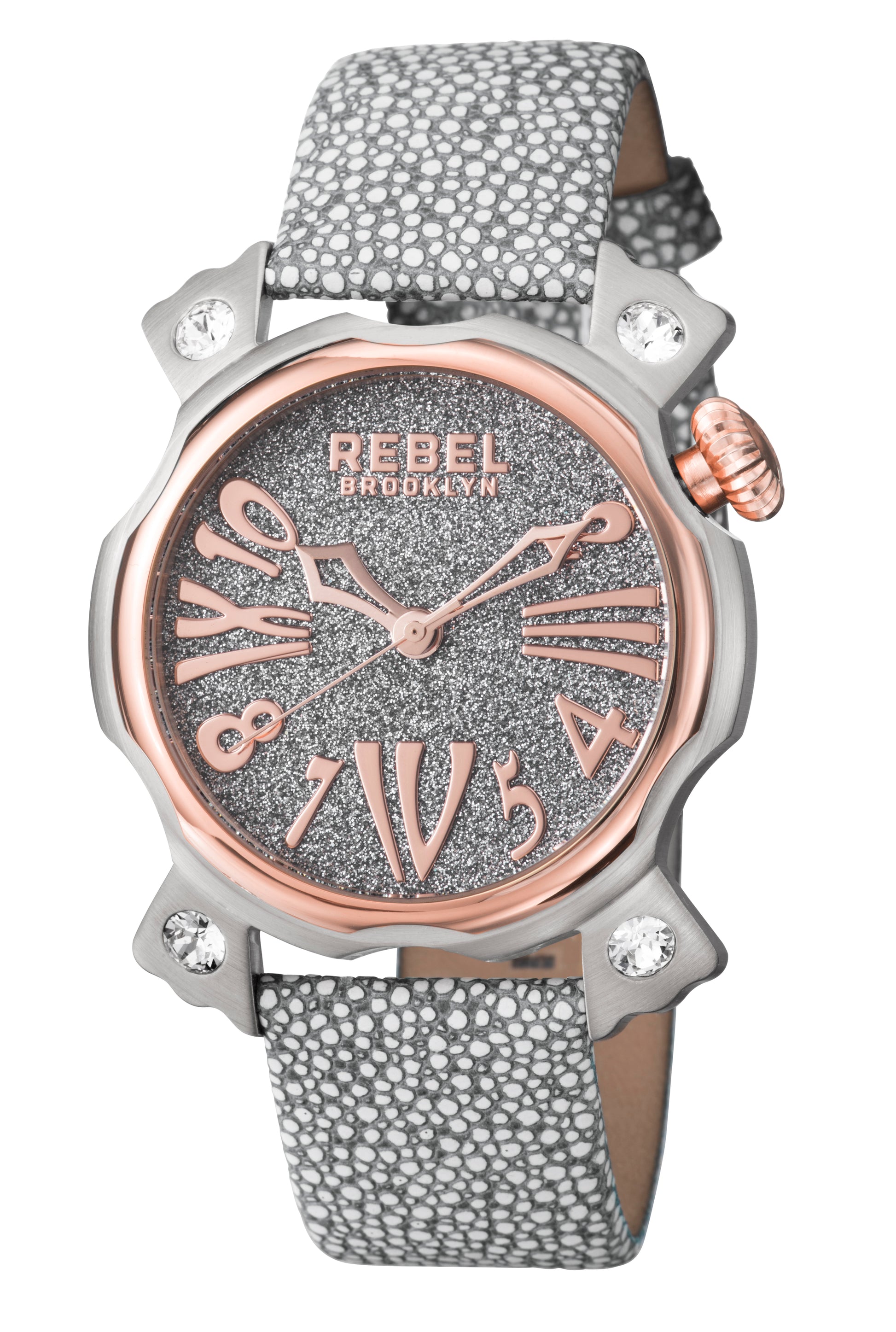 title:Rebel Women's Coney Island 44mm Quartz Watch RB104-5011;color:Silver