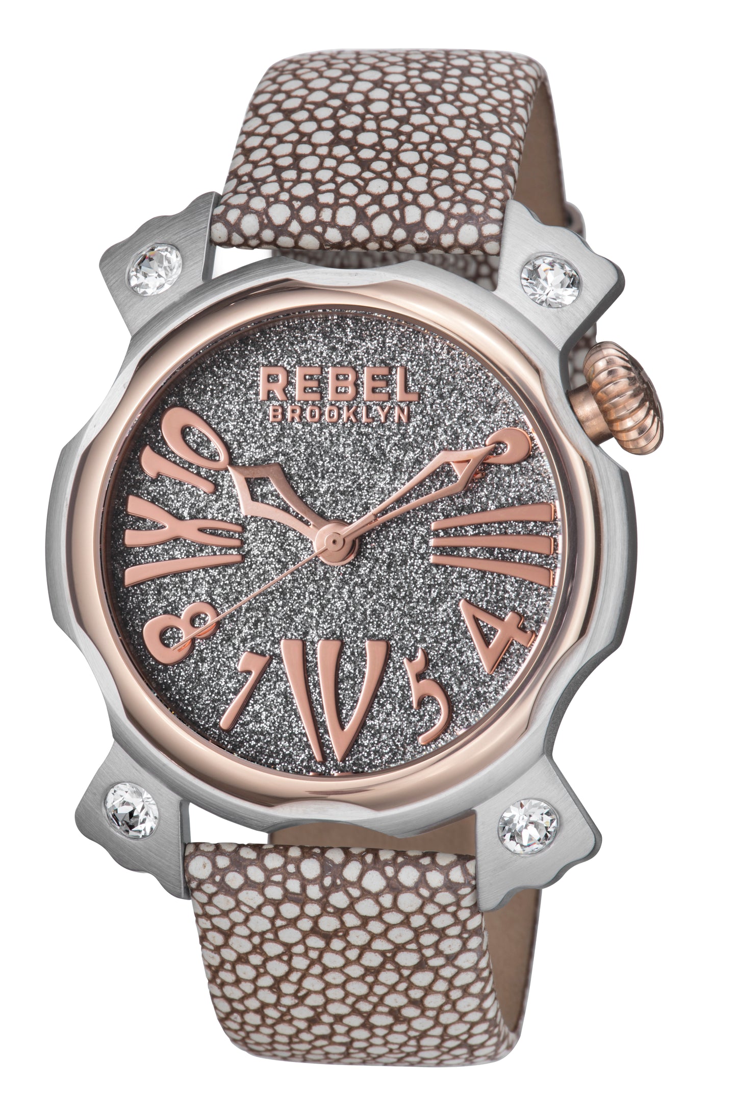 title:Rebel Women's Coney Island 44mm Quartz Watch RB104-5021;color:Tan